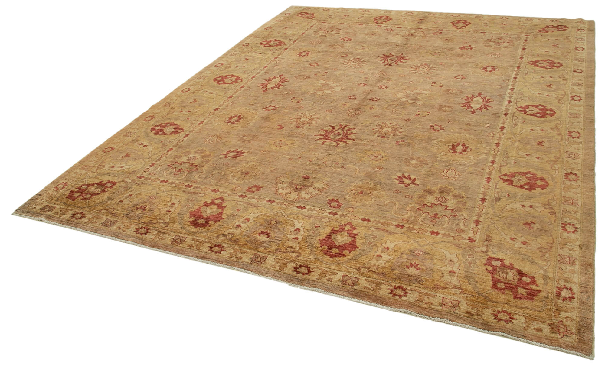 8 x 10 Beige Oushak Rug - 5719