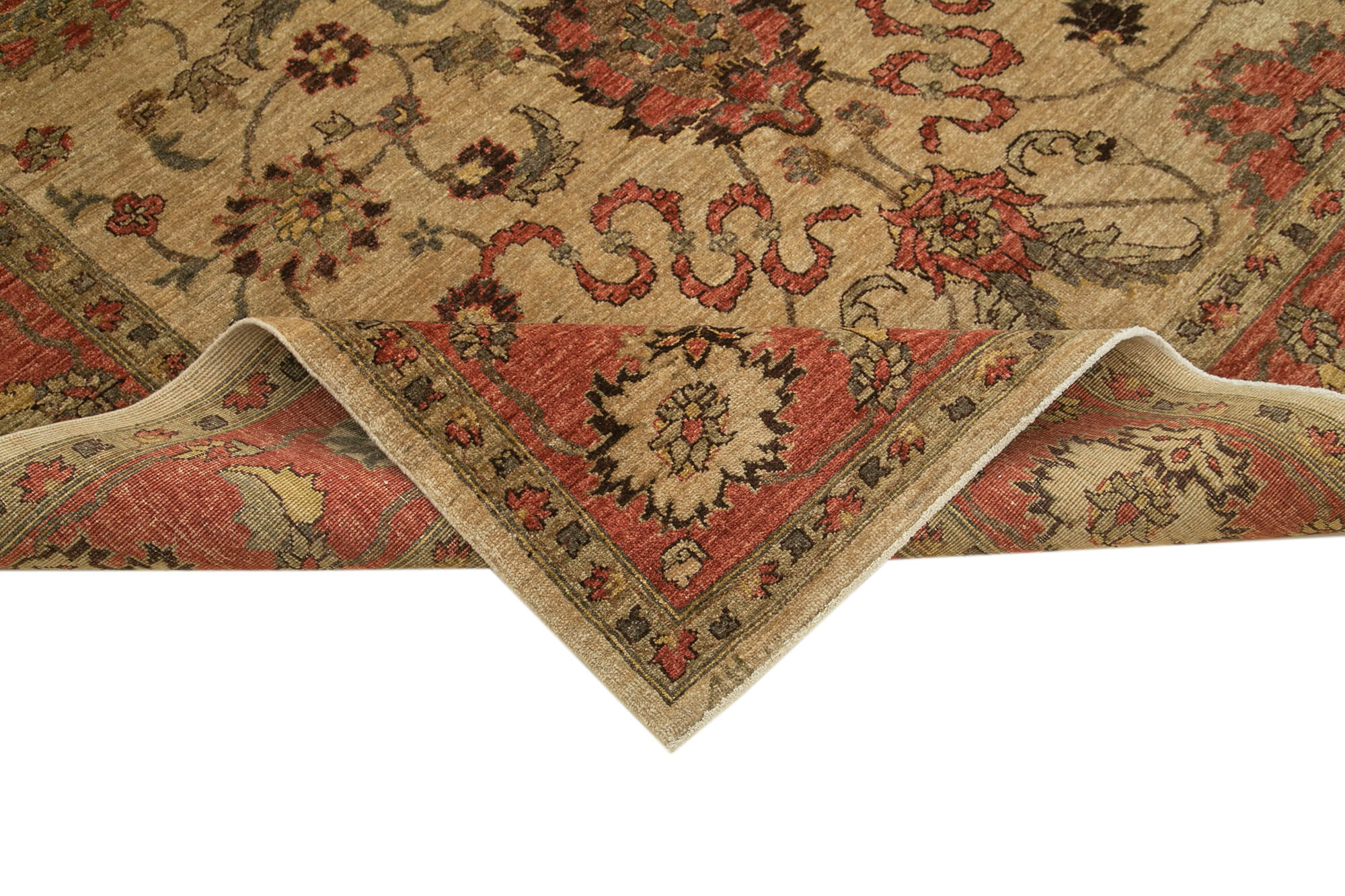 6 x 9 Beige Oushak Rug - 5722