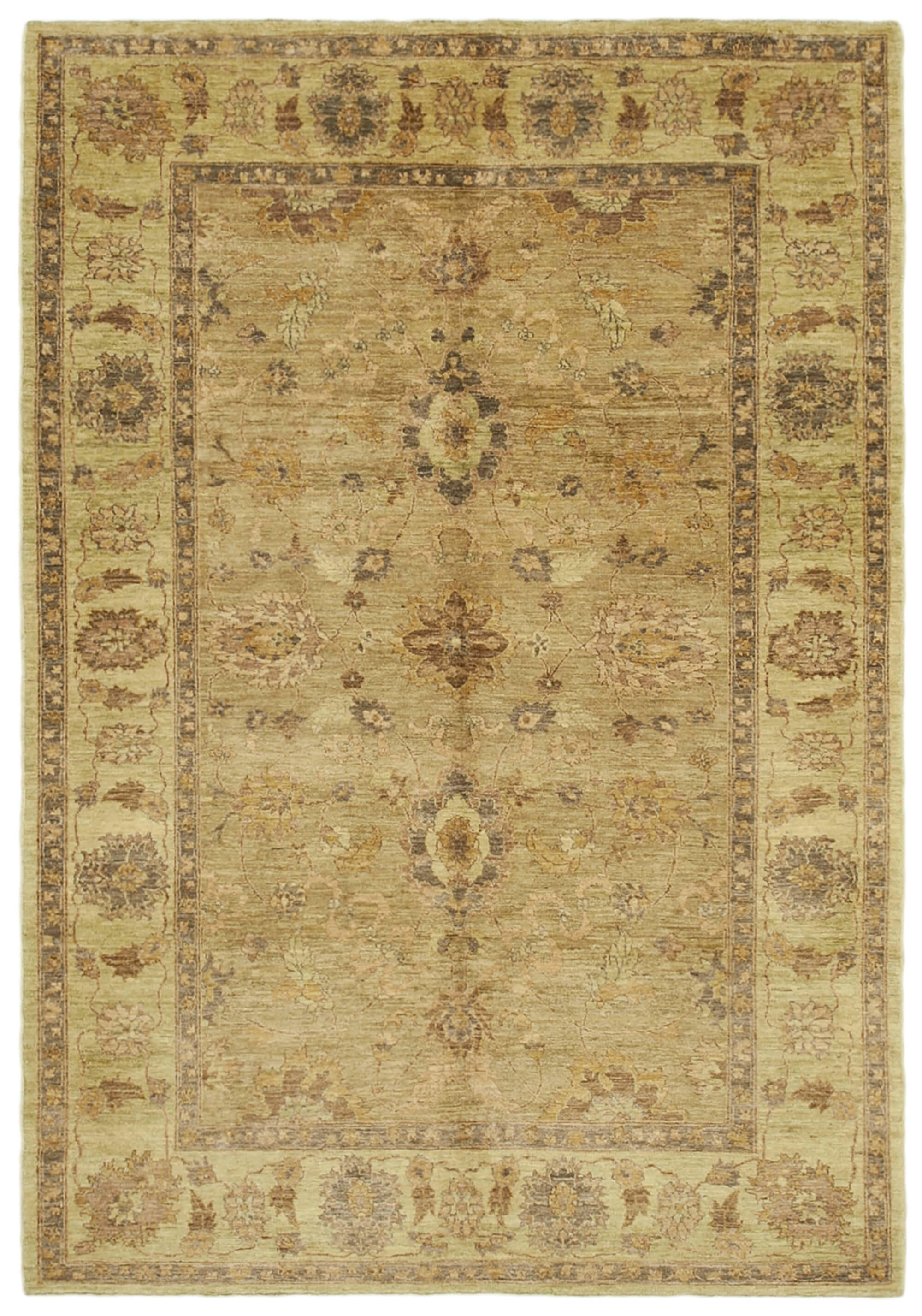 6 x 9 Beige Oushak Rug - 5723