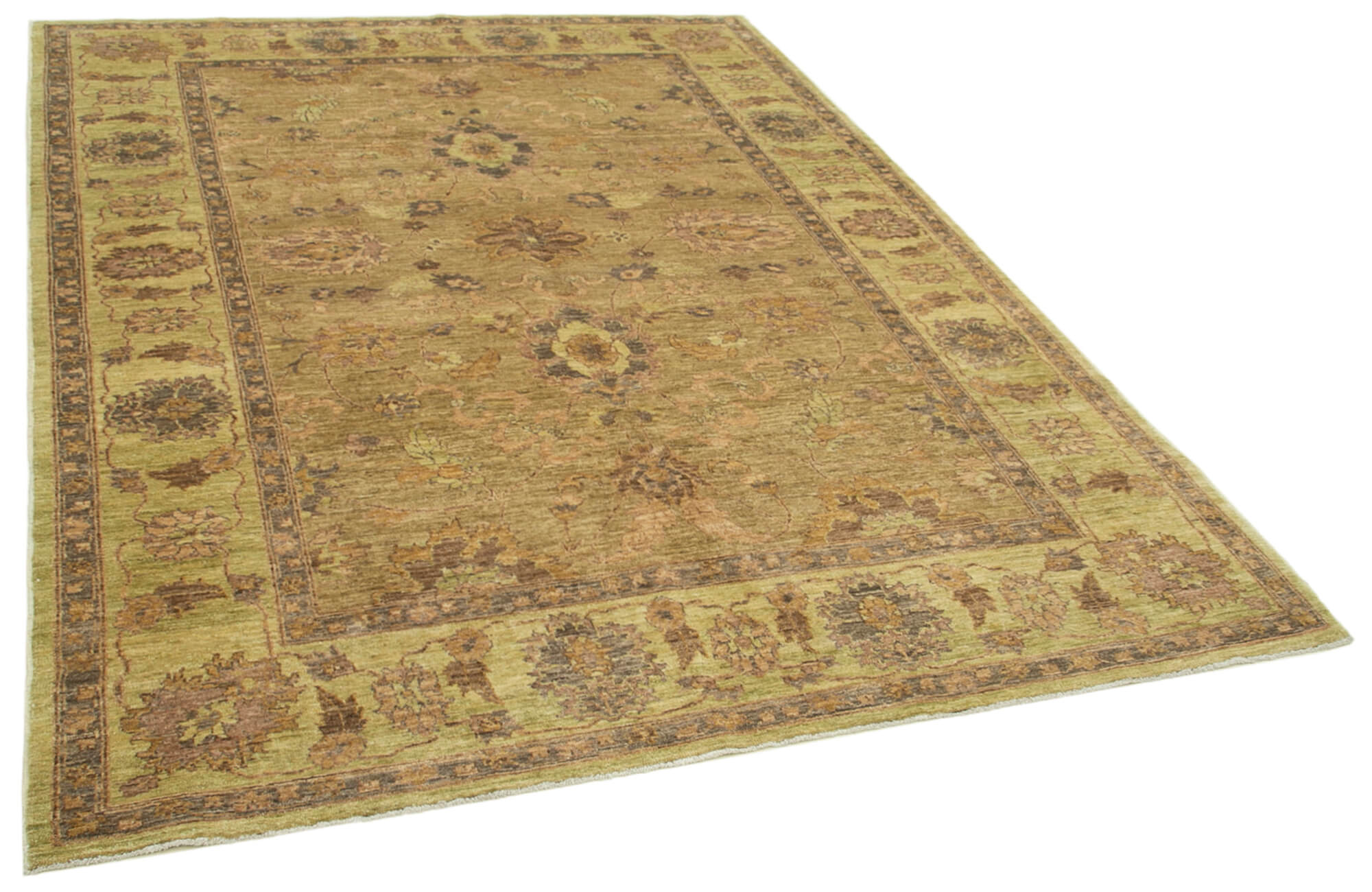 6 x 9 Beige Oushak Rug - 5723