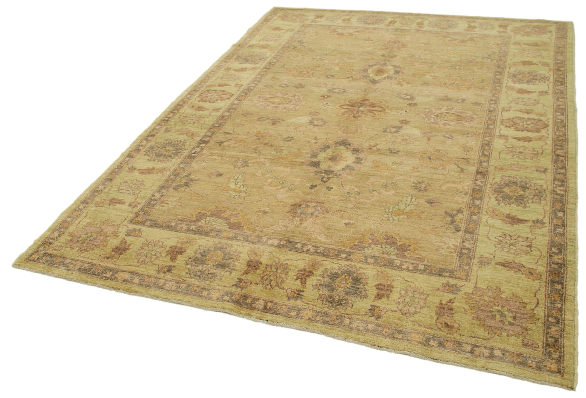 6 x 9 Beige Oushak Rug - 5723