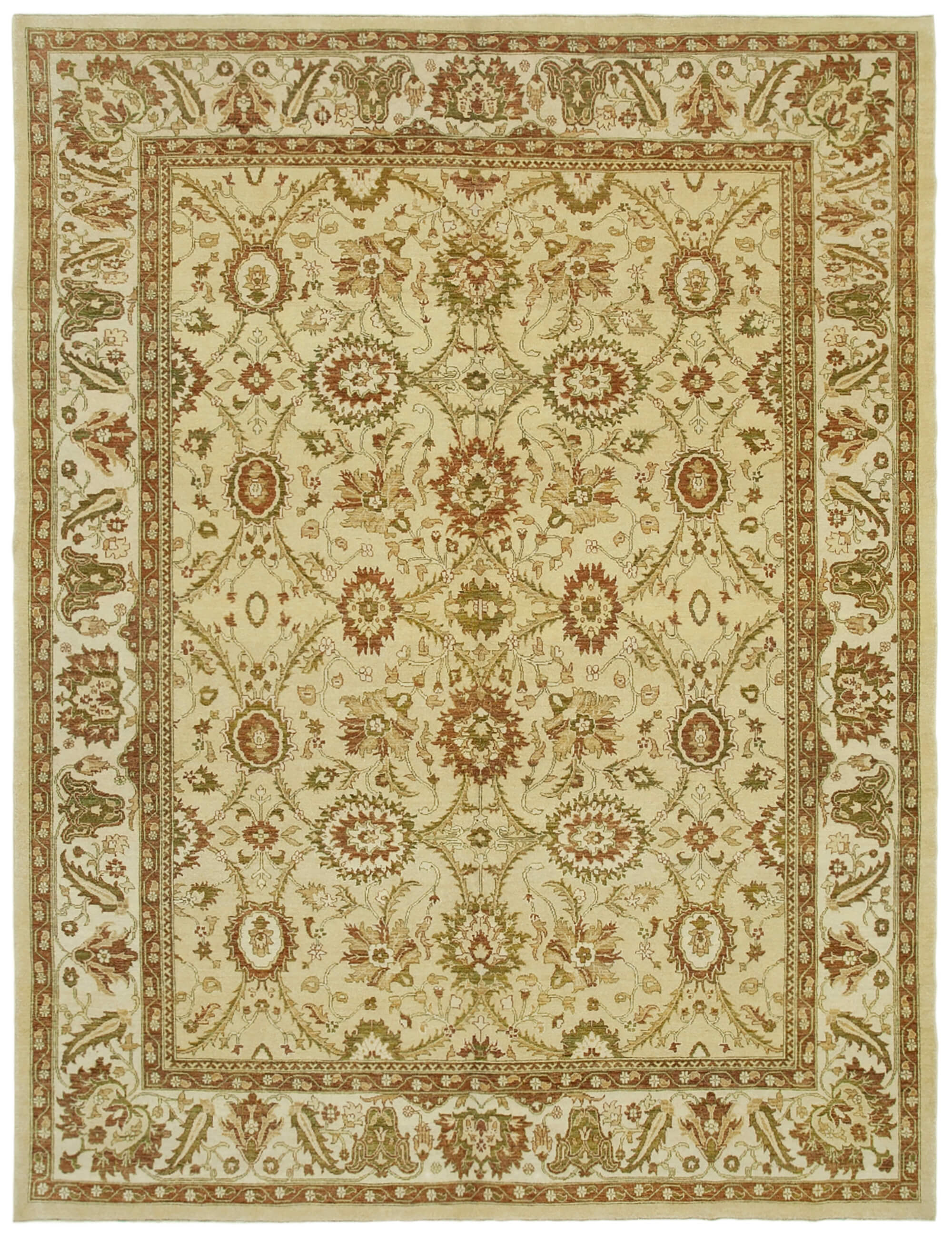 9 x 11 Beige Oushak Rug - 5724