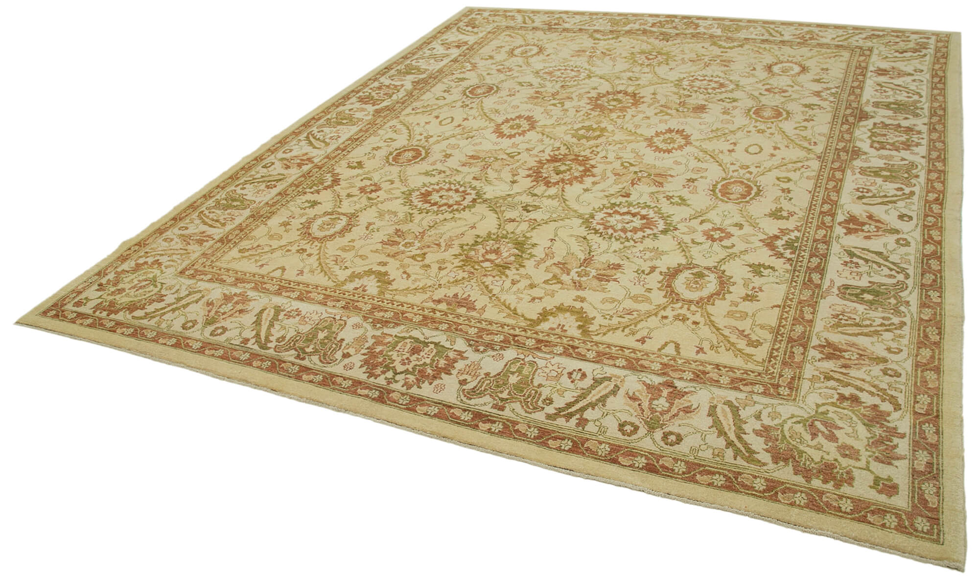 9 x 11 Beige Oushak Rug - 5724