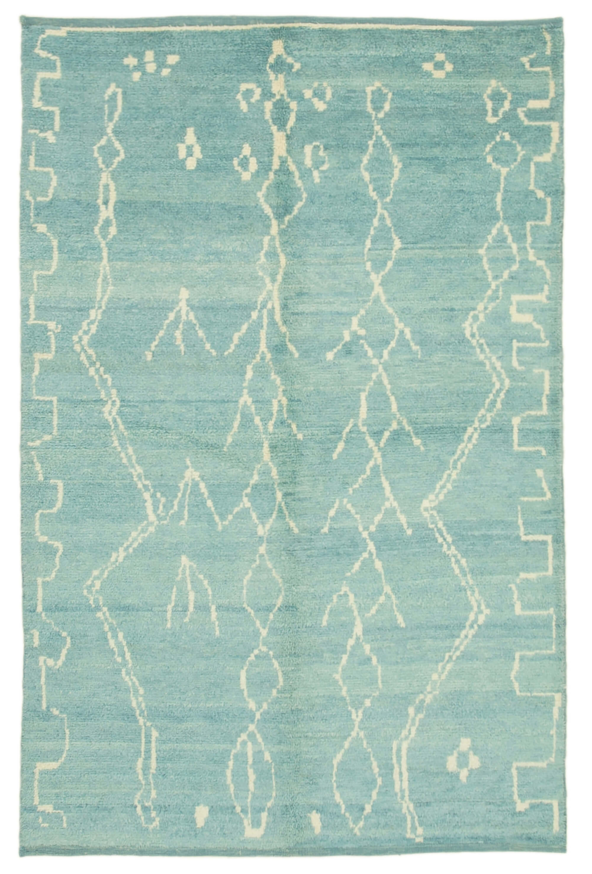 6 x 9 Blue Moroccan Rug - 5737