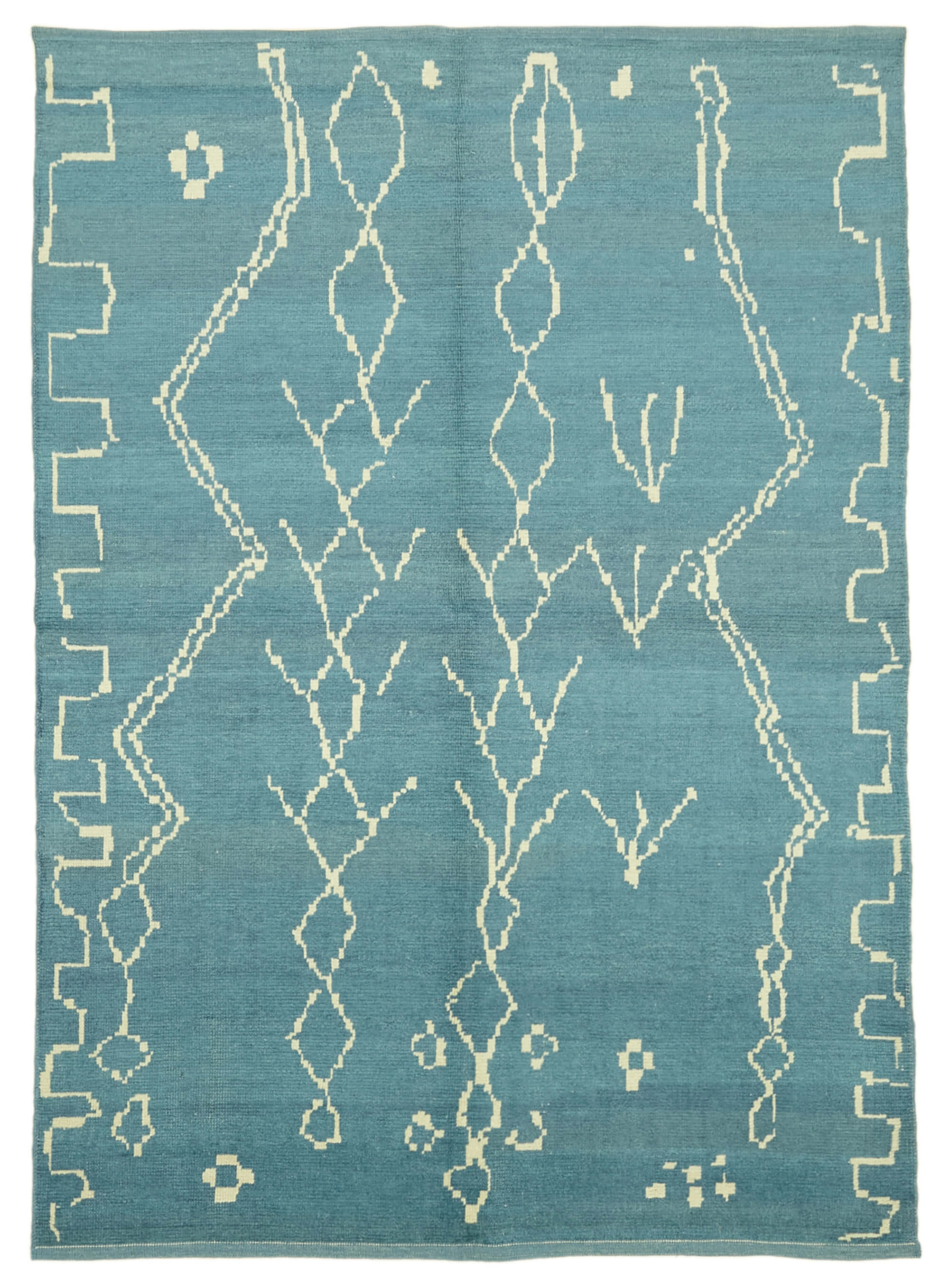 7 x 9 Blue Moroccan Rug - 5745