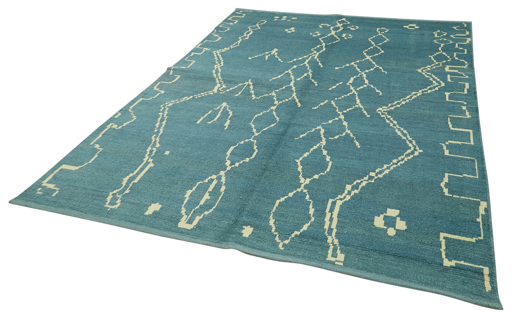 7 x 9 Blue Moroccan Rug - 5745