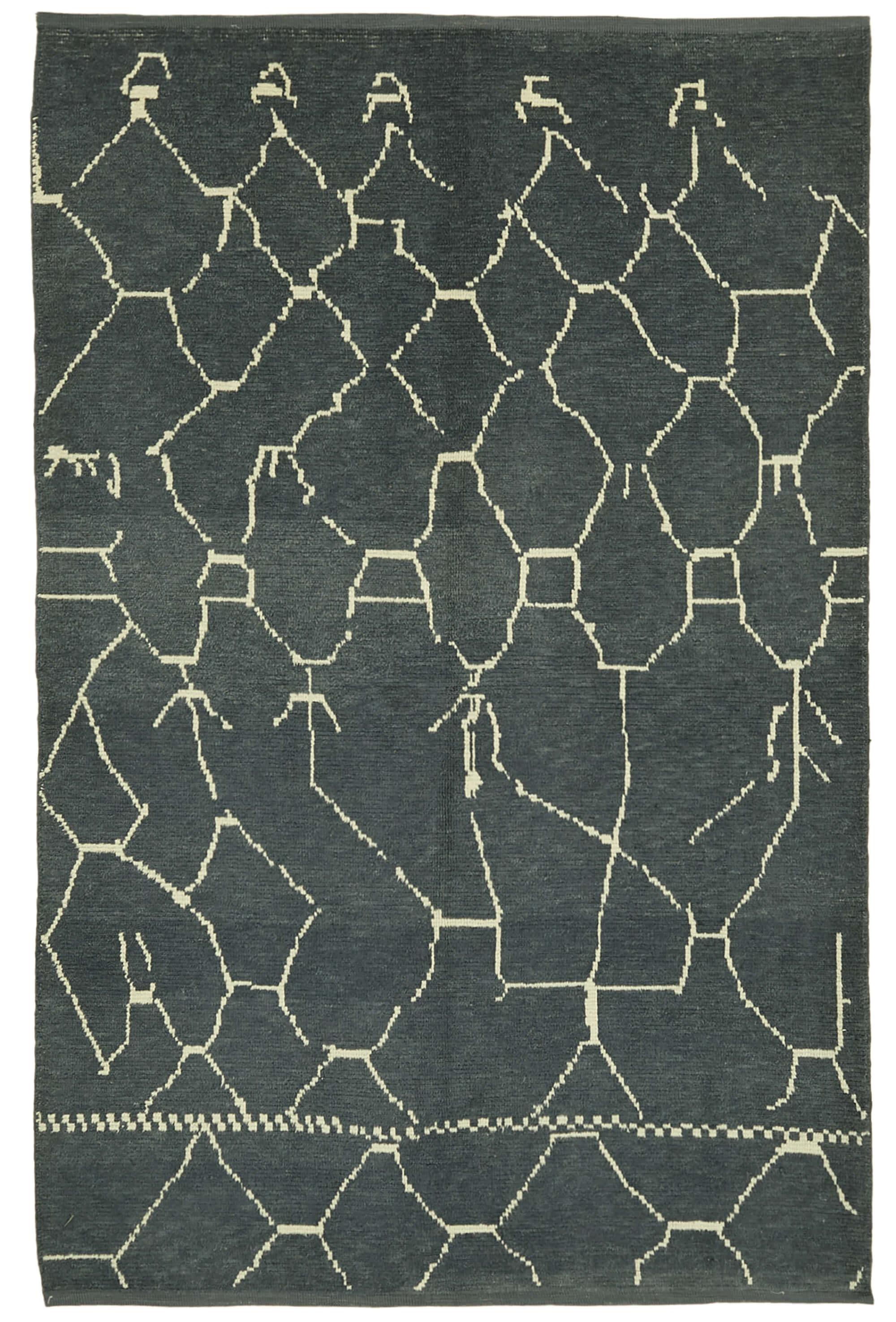 6 x 9 Grey Moroccan Rug - 5751