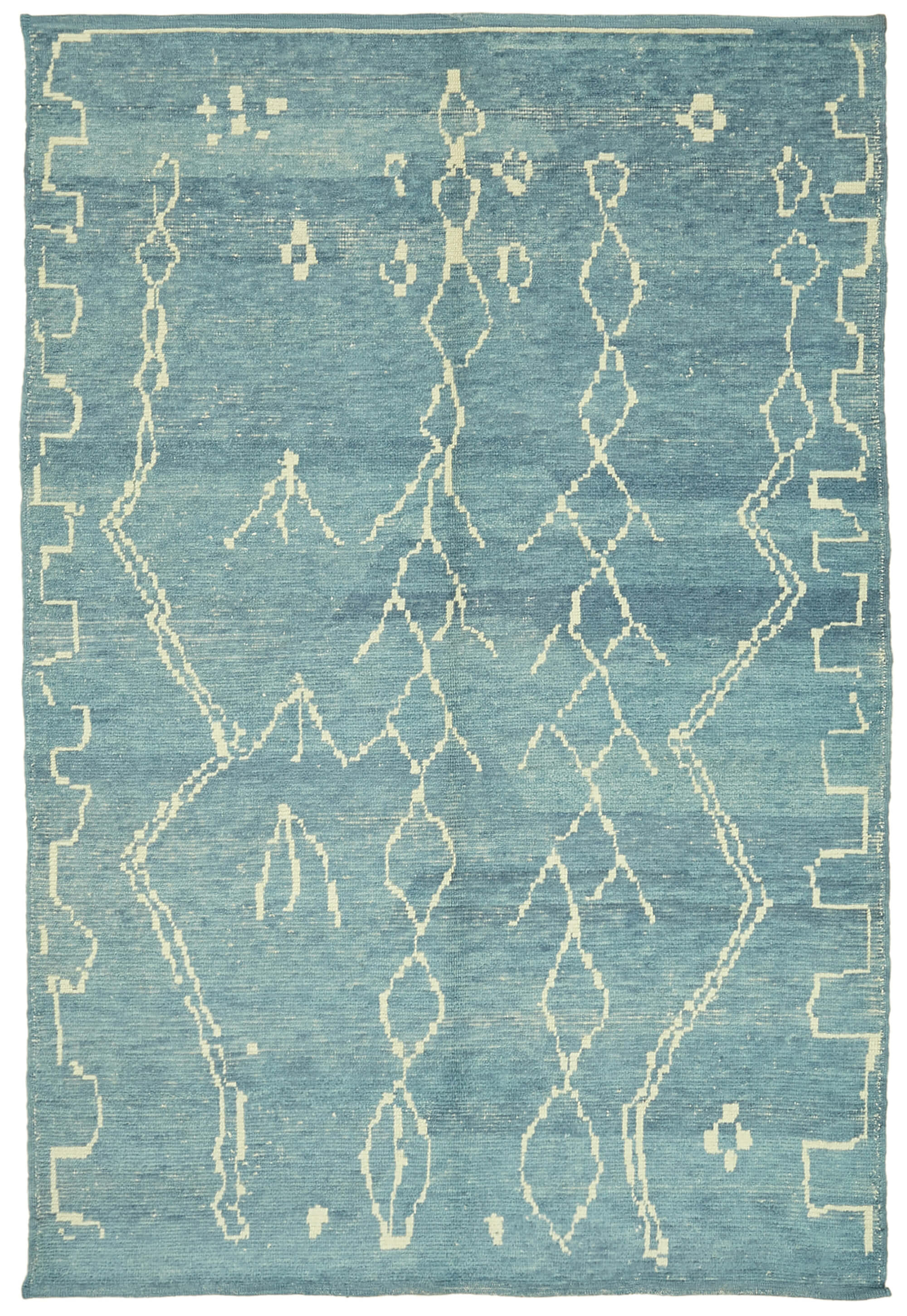 6 x 9 Blue Moroccan Rug - 5754