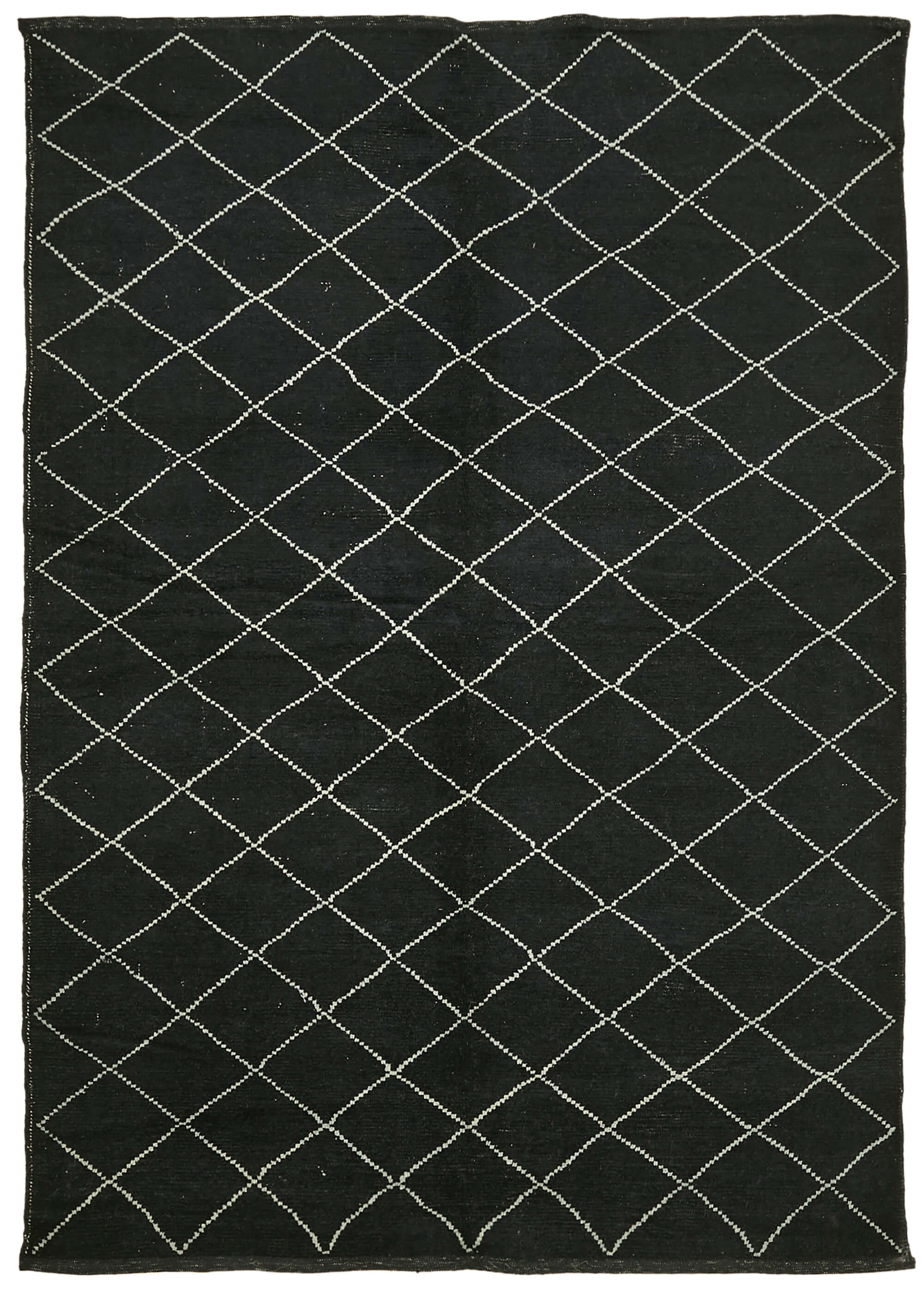 7 x 10 Black Moroccan Rug - 5755