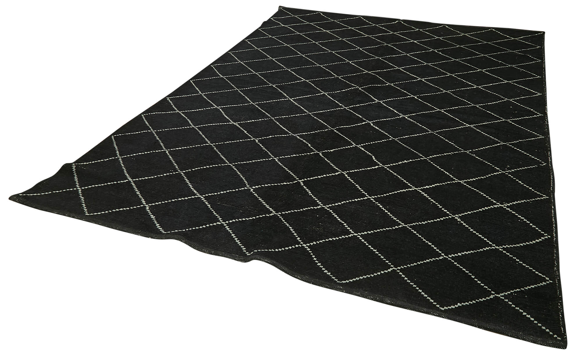 7 x 10 Black Moroccan Rug - 5755