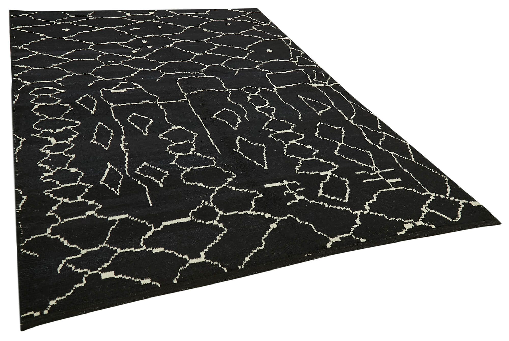 6 x 10 Black Moroccan Rug - 5758