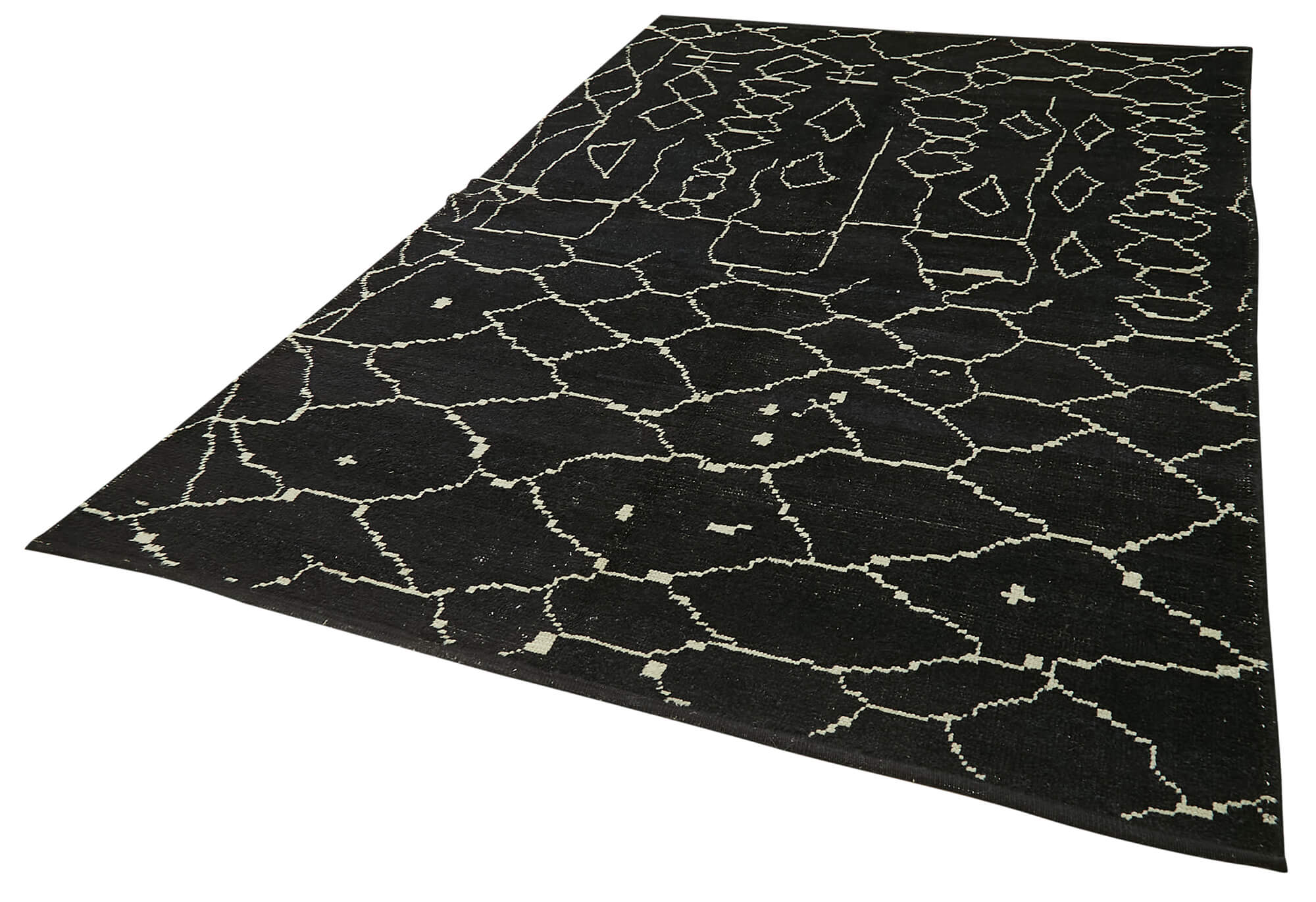 6 x 10 Black Moroccan Rug - 5758