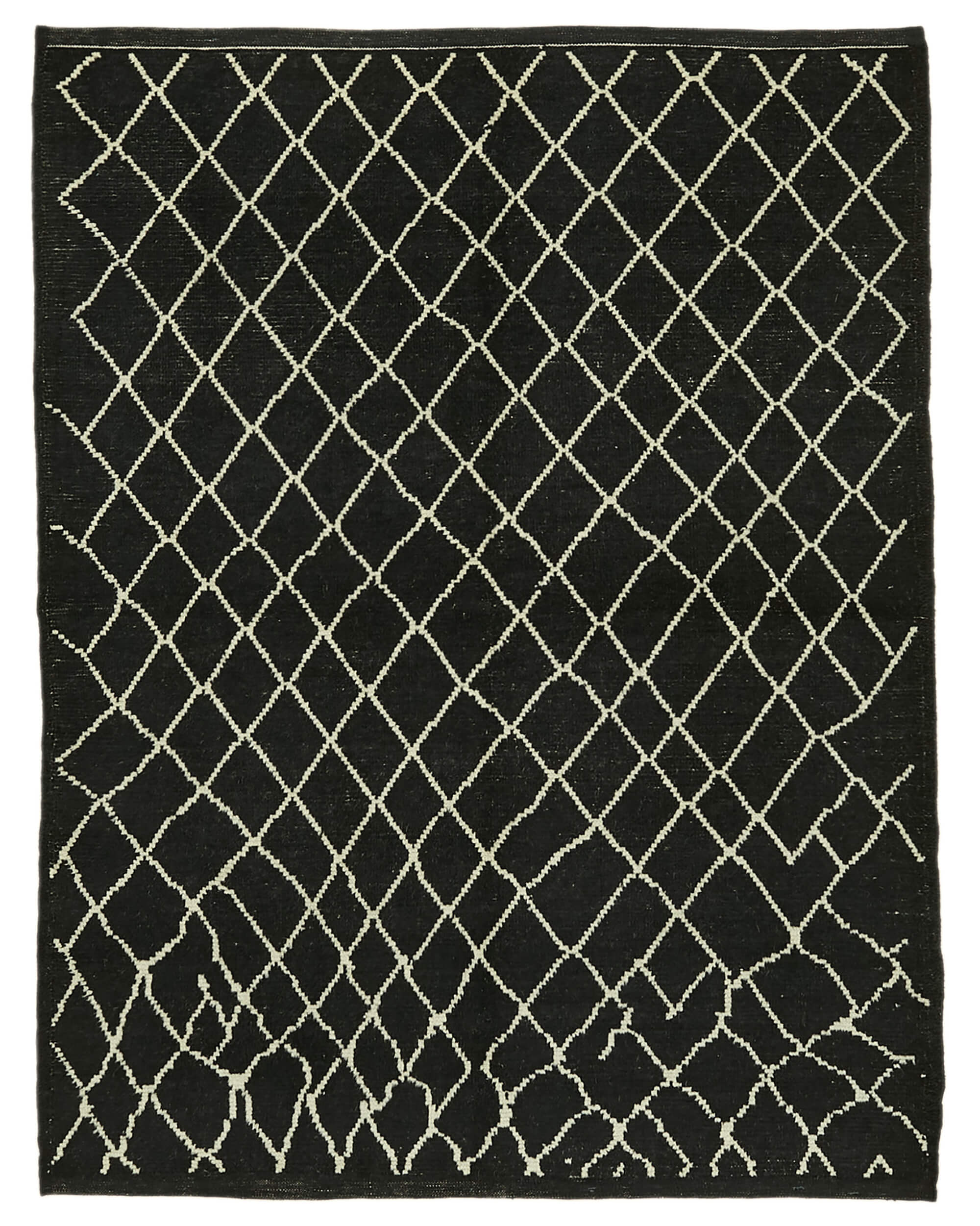 6 x 8 Black Moroccan Rug - 5772