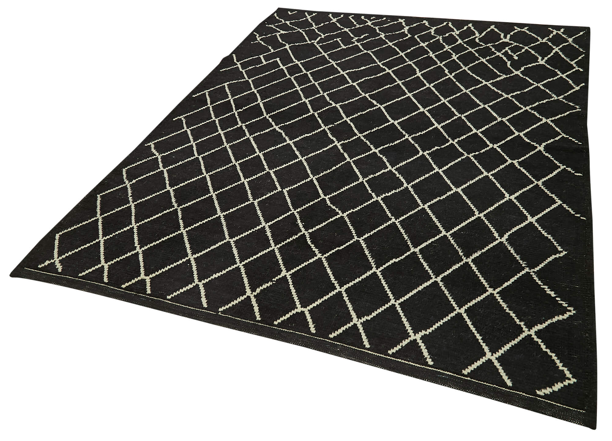 6 x 8 Black Moroccan Rug - 5772