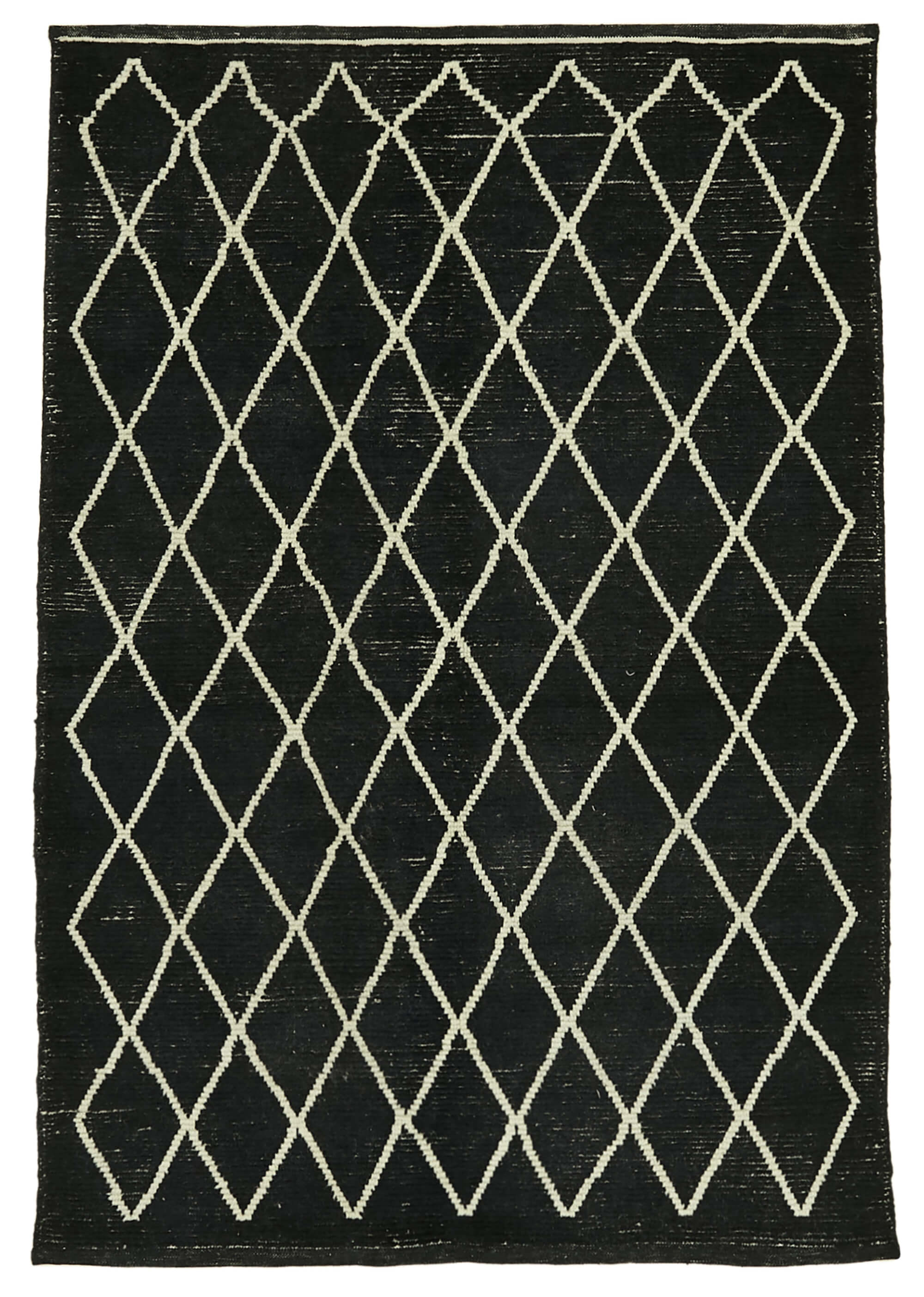 5 x 8 Black Moroccan Rug - 5780