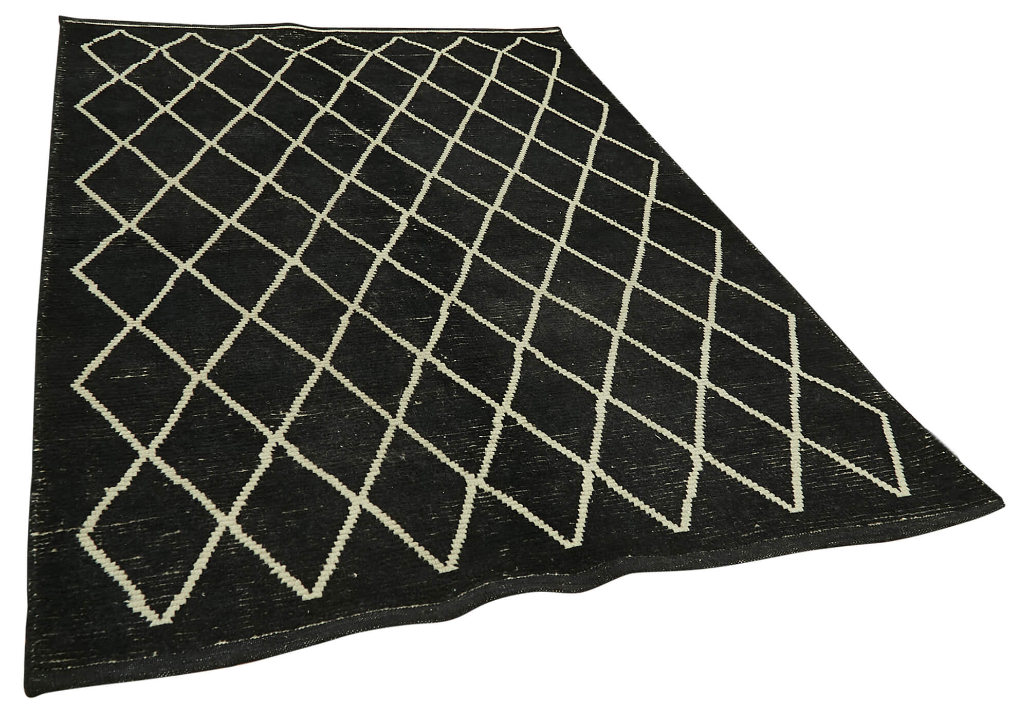 5 x 8 Black Moroccan Rug - 5780