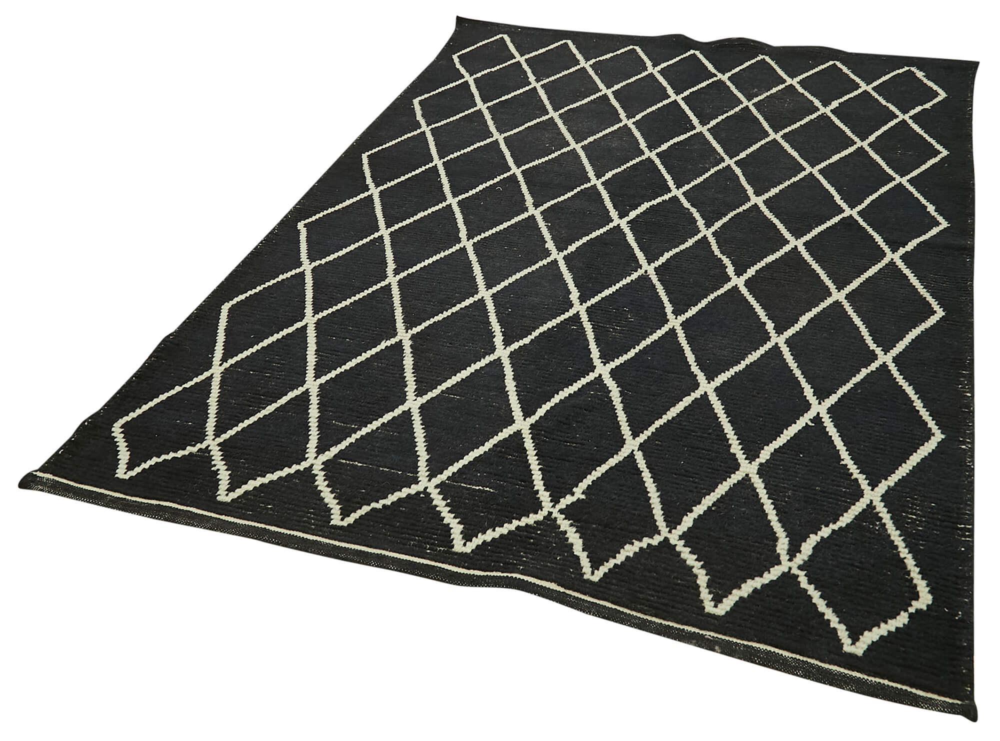 5 x 8 Black Moroccan Rug - 5780