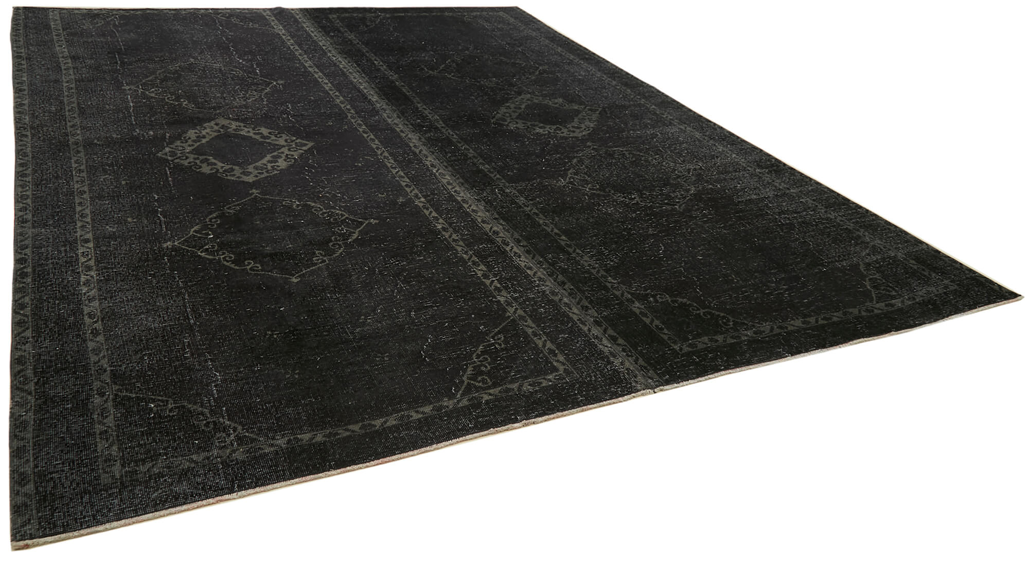 10 x 12 Black Overdyed Large Area Rug - 5794