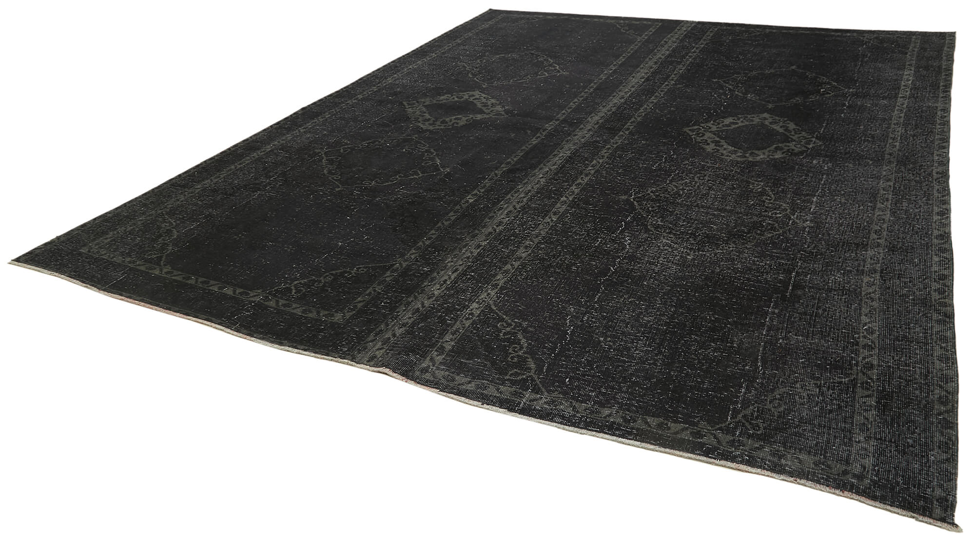 10 x 12 Black Overdyed Large Area Rug - 5794