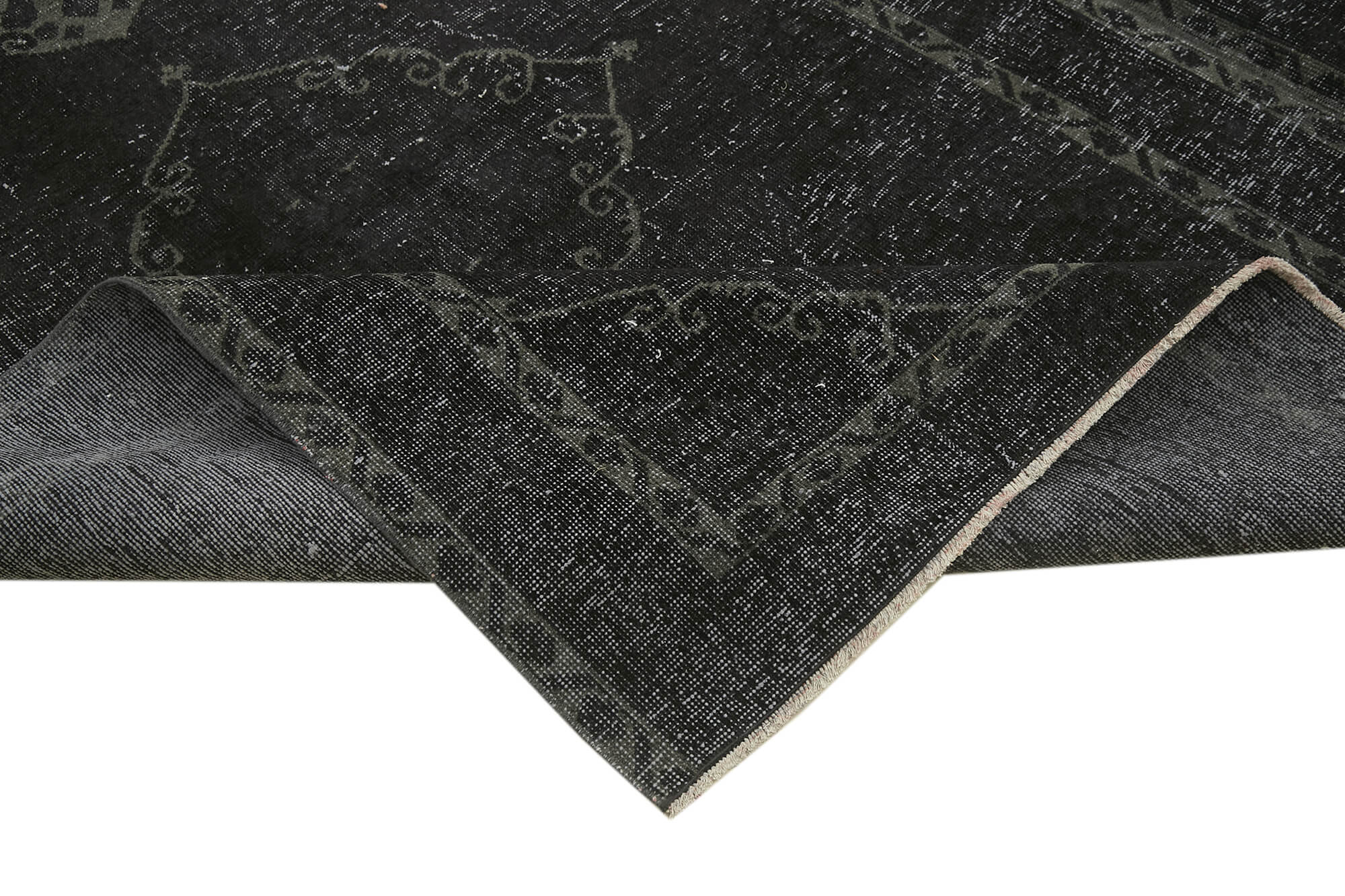 10 x 12 Black Overdyed Large Area Rug - 5794