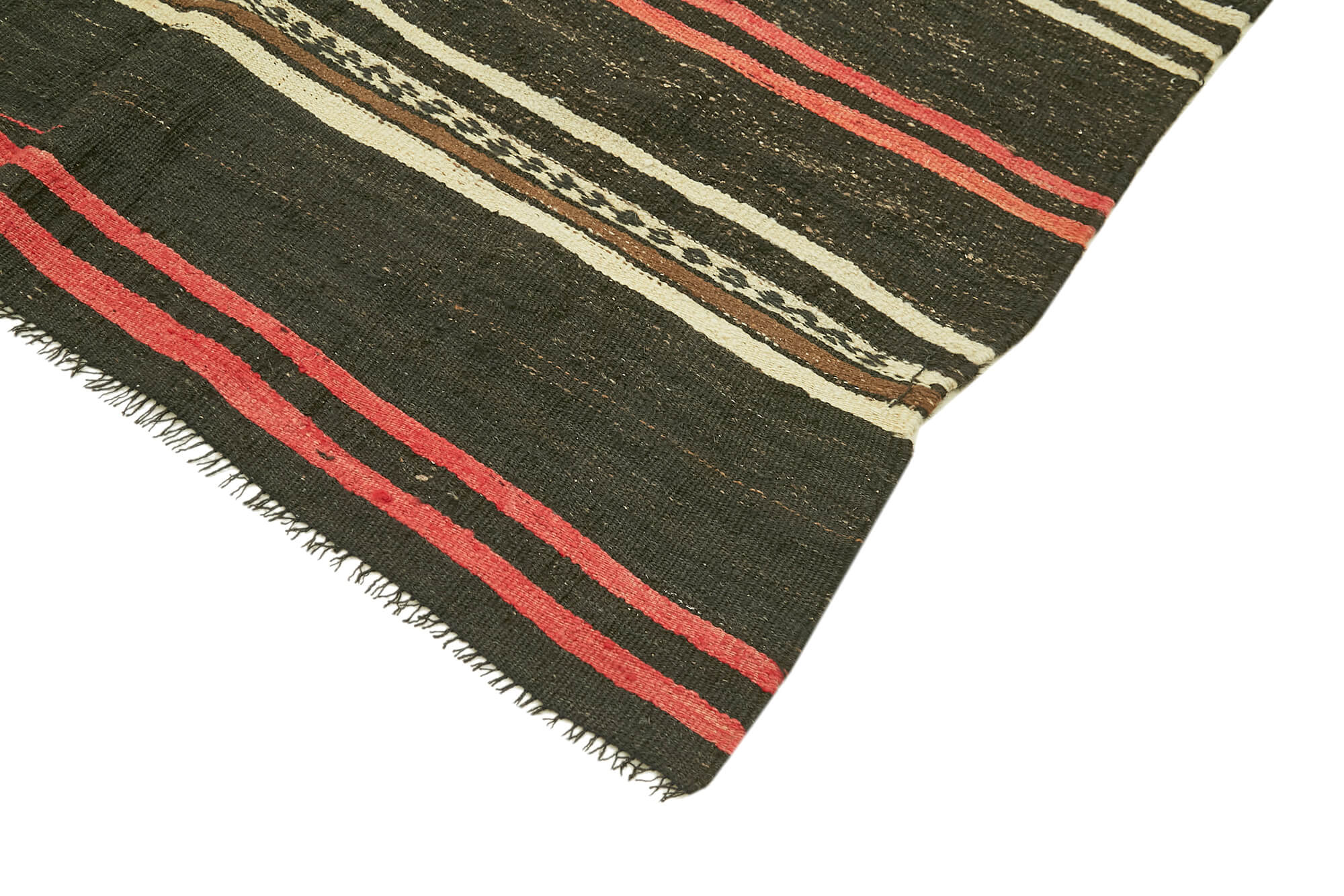 6 x 10 Brown Vintage Turkish Kilim Rug - 5844