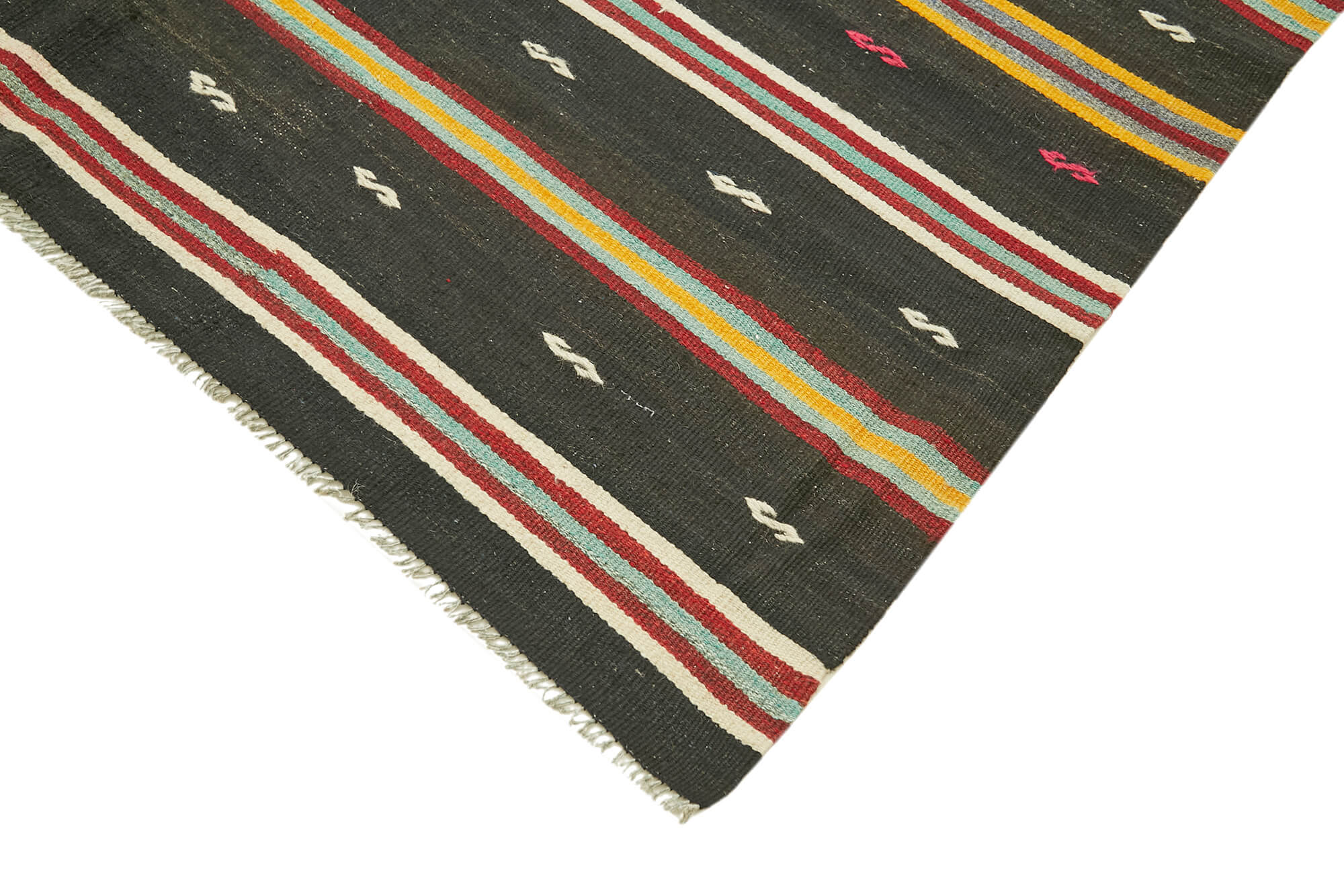 6 x 11 Brown Vintage Turkish Kilim Rug - 5849