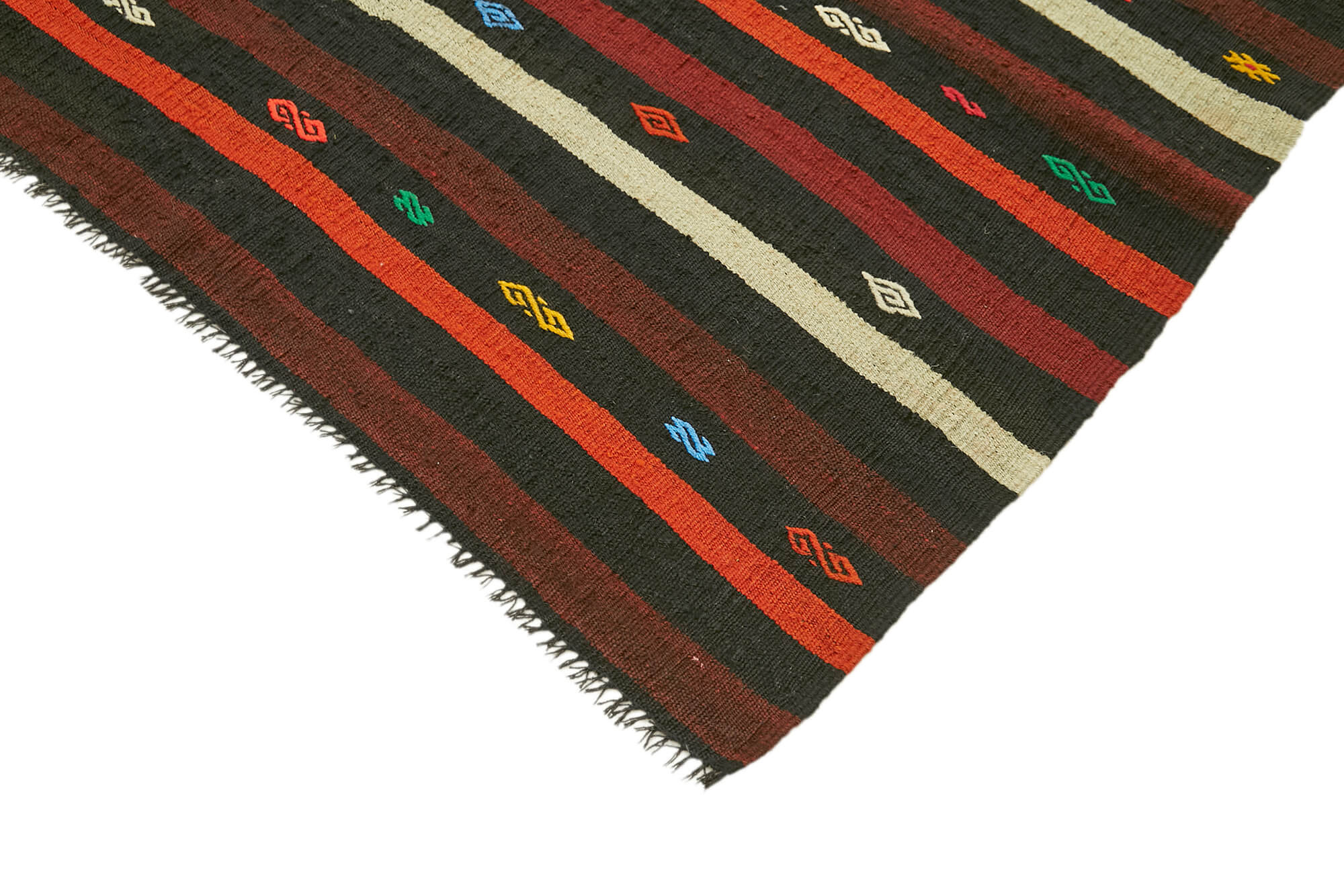 7 x 10 Brown Vintage Turkish Kilim Rug - 5866