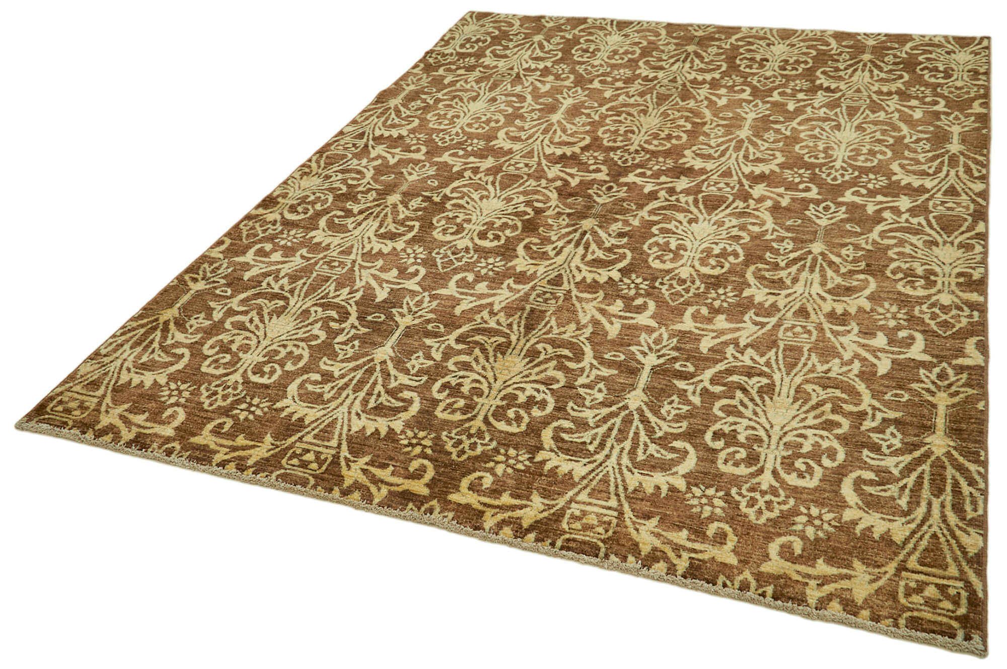 6 x 9 Brown Oushak Rug - 5881