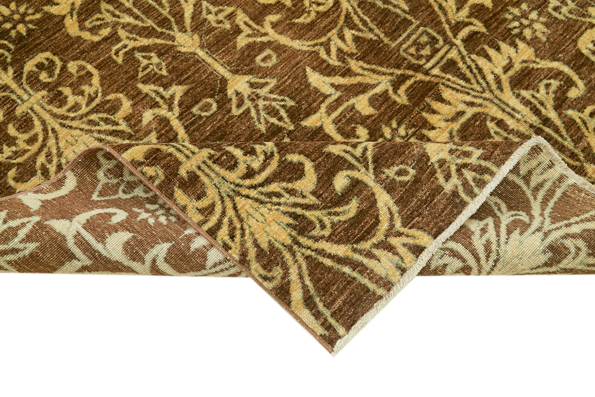 6 x 9 Brown Oushak Rug - 5881