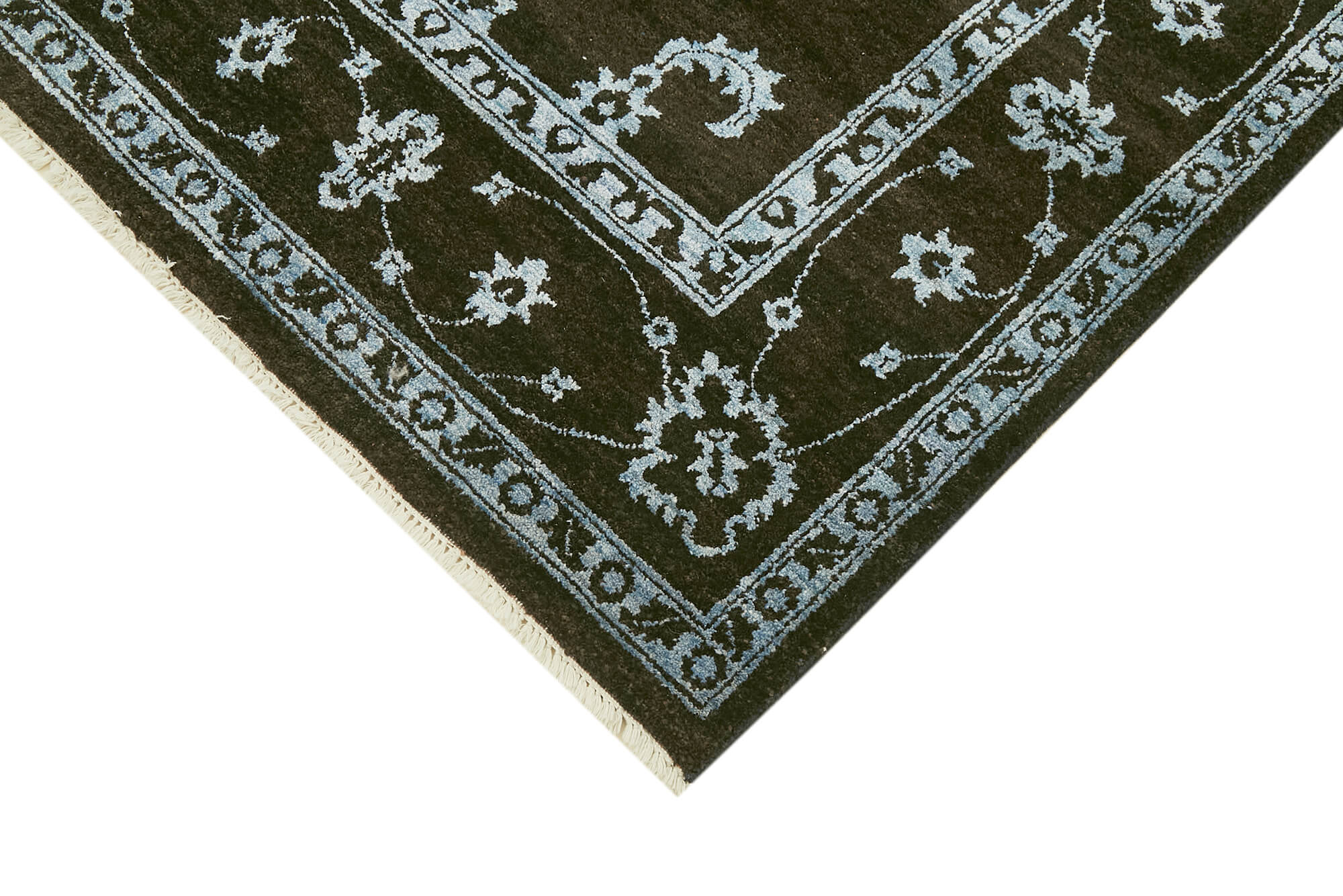 6 x 9 Black Oushak Rug - 5882