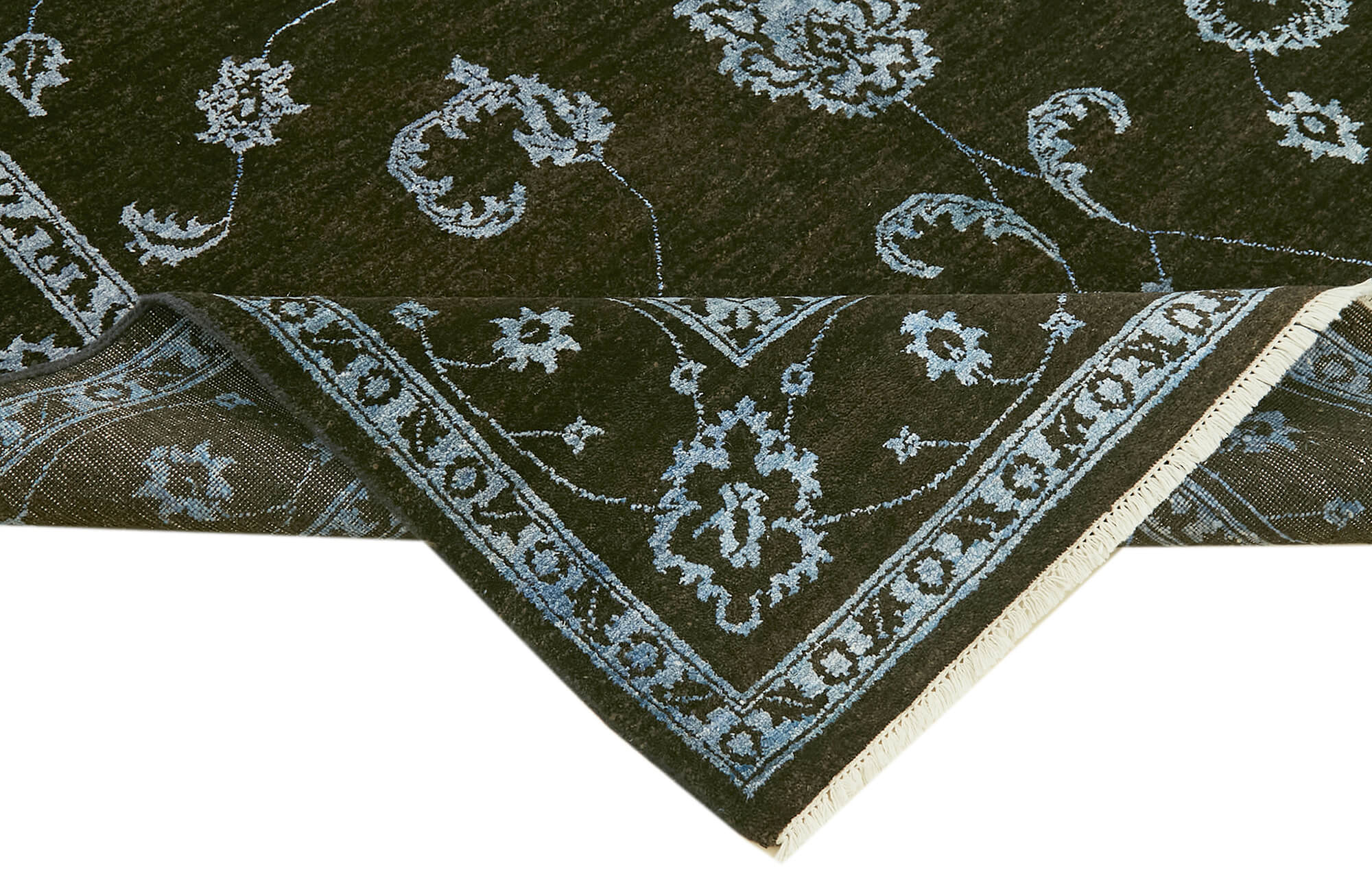 6 x 9 Black Oushak Rug - 5882