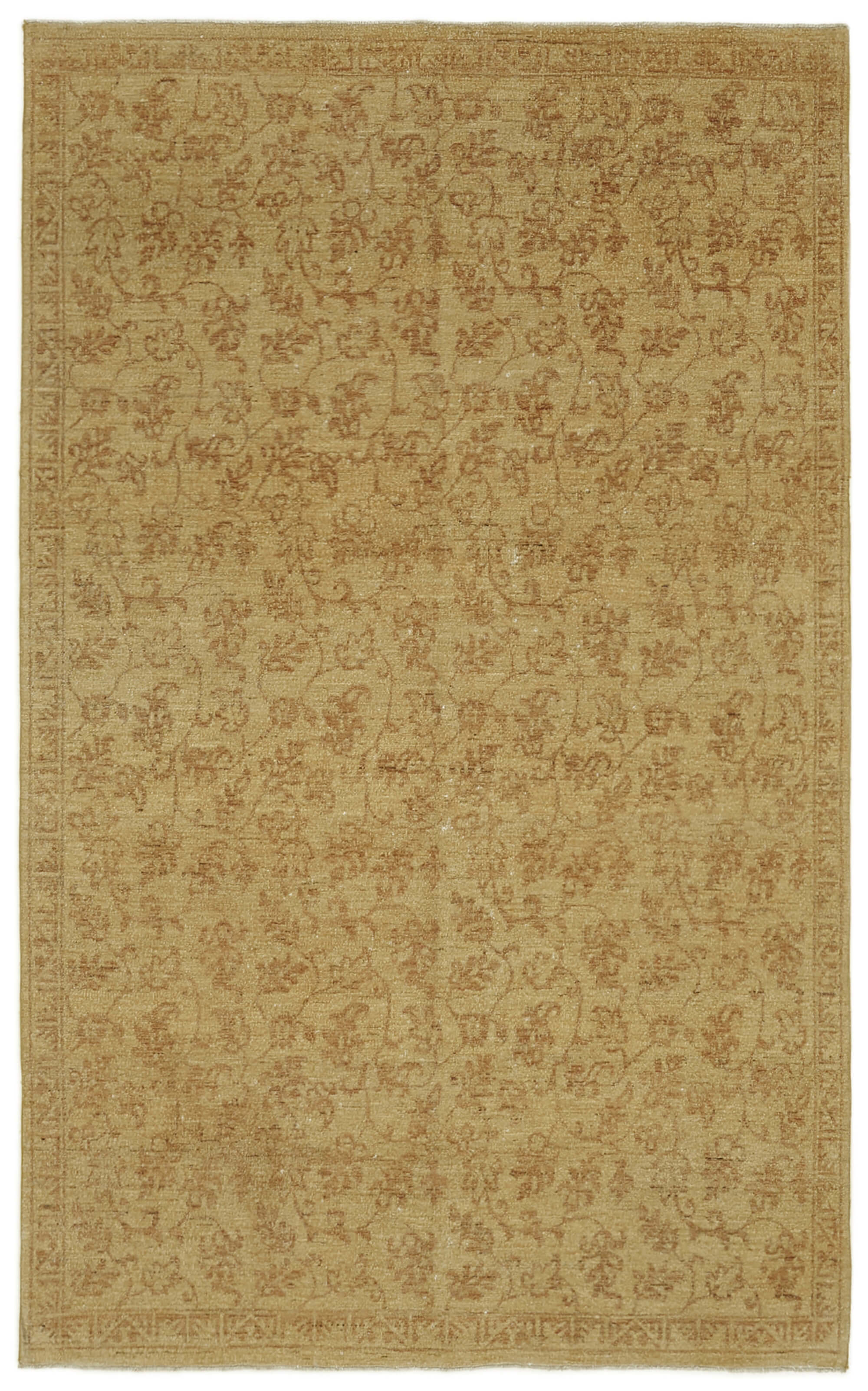 6 x 9 Beige Oushak Rug - 5887