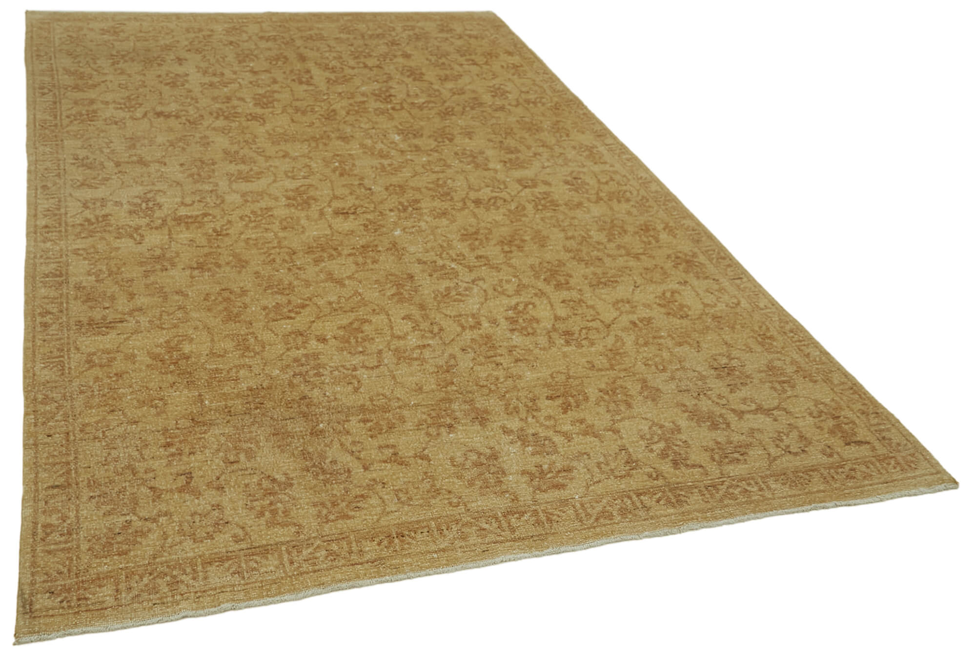 6 x 9 Beige Oushak Rug - 5887