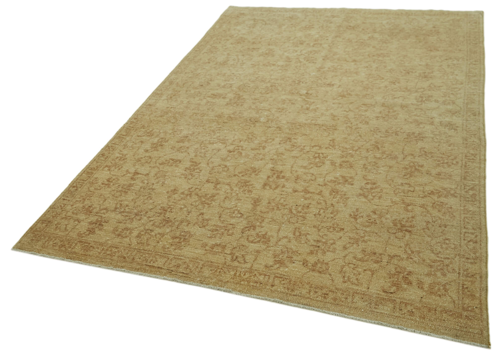 6 x 9 Beige Oushak Rug - 5887