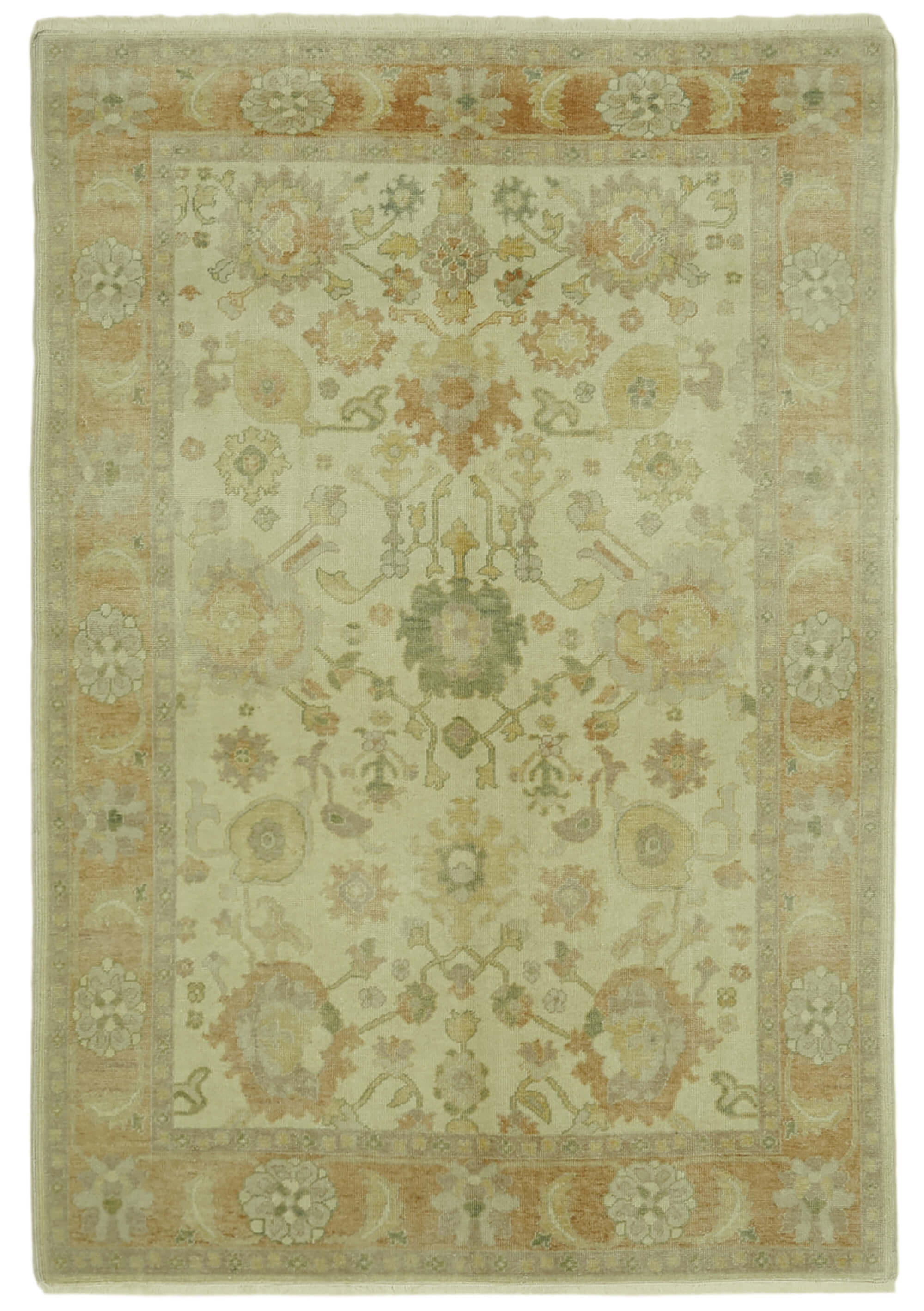 6 x 8 Beige Oushak Rug - 5888