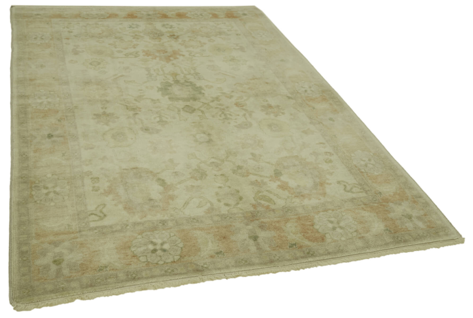 6 x 8 Beige Oushak Rug - 5888