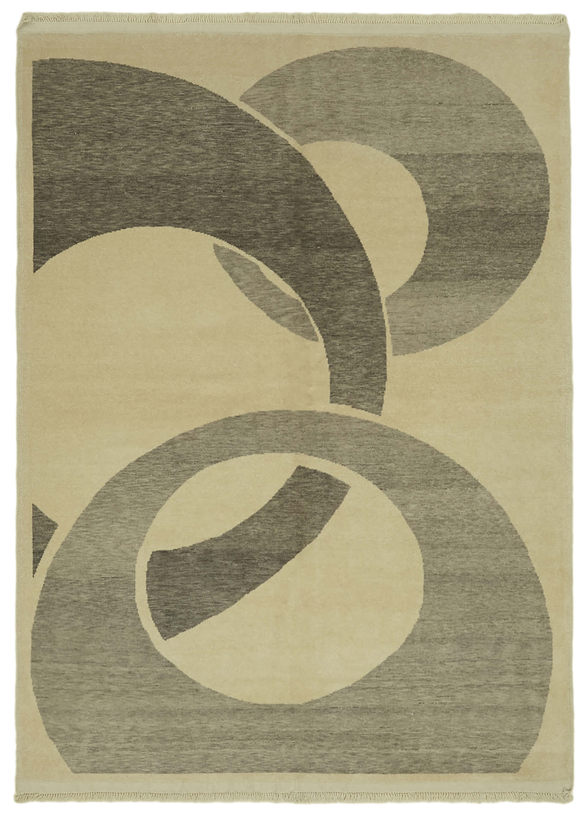 6 x 8 Beige Oushak Rug - 5890