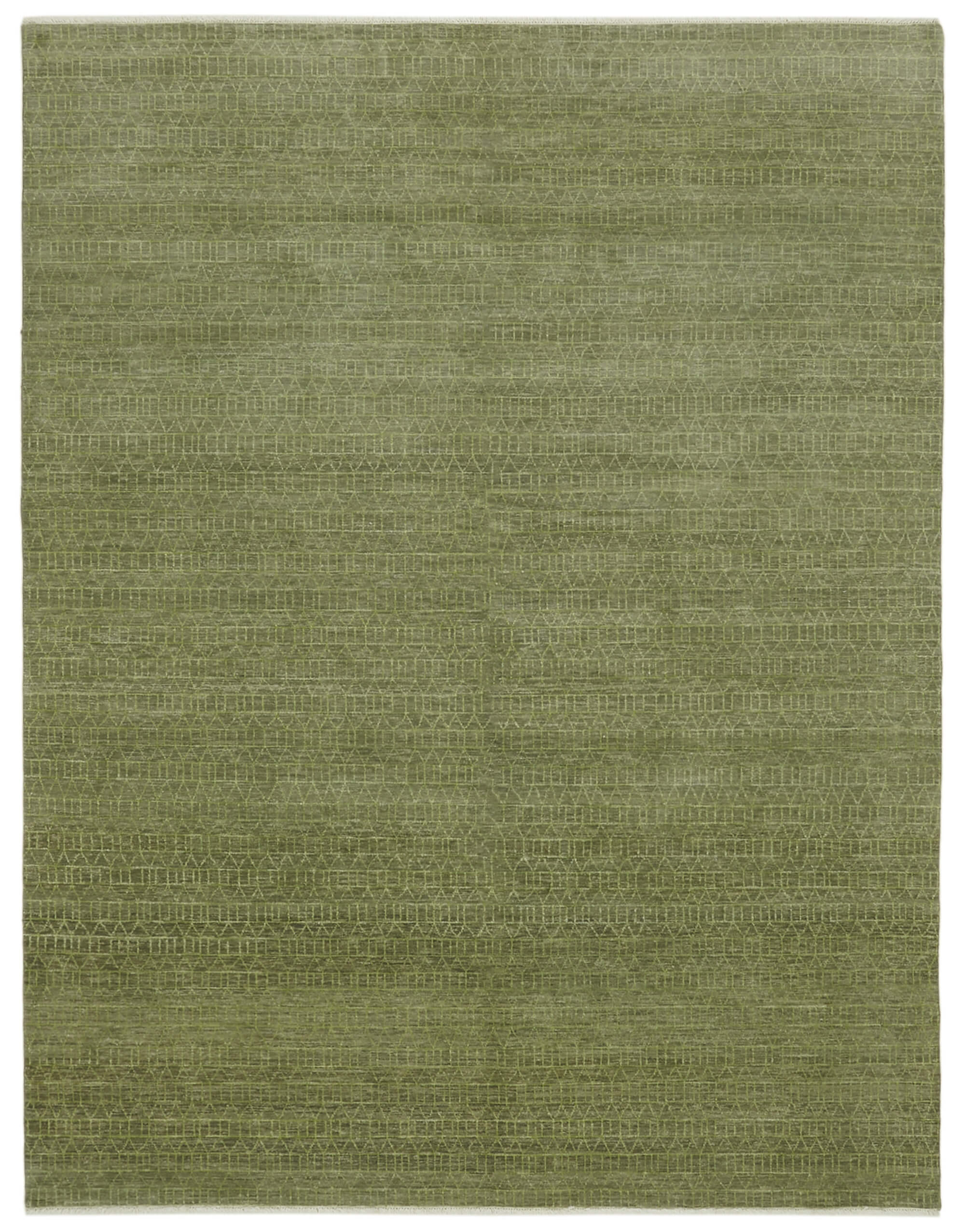 8 x 10 Green Oushak Rug - 5892