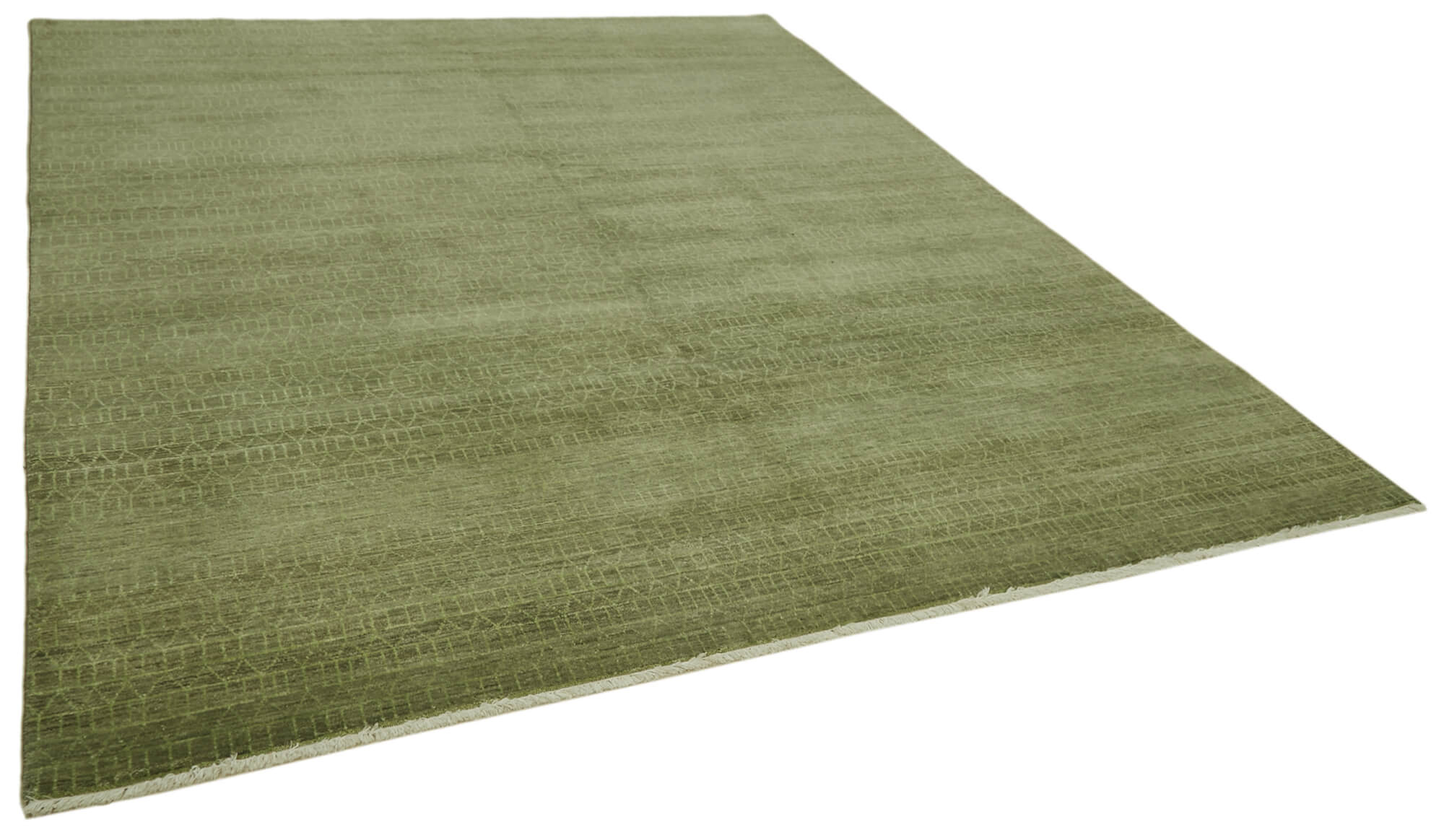 8 x 10 Green Oushak Rug - 5892