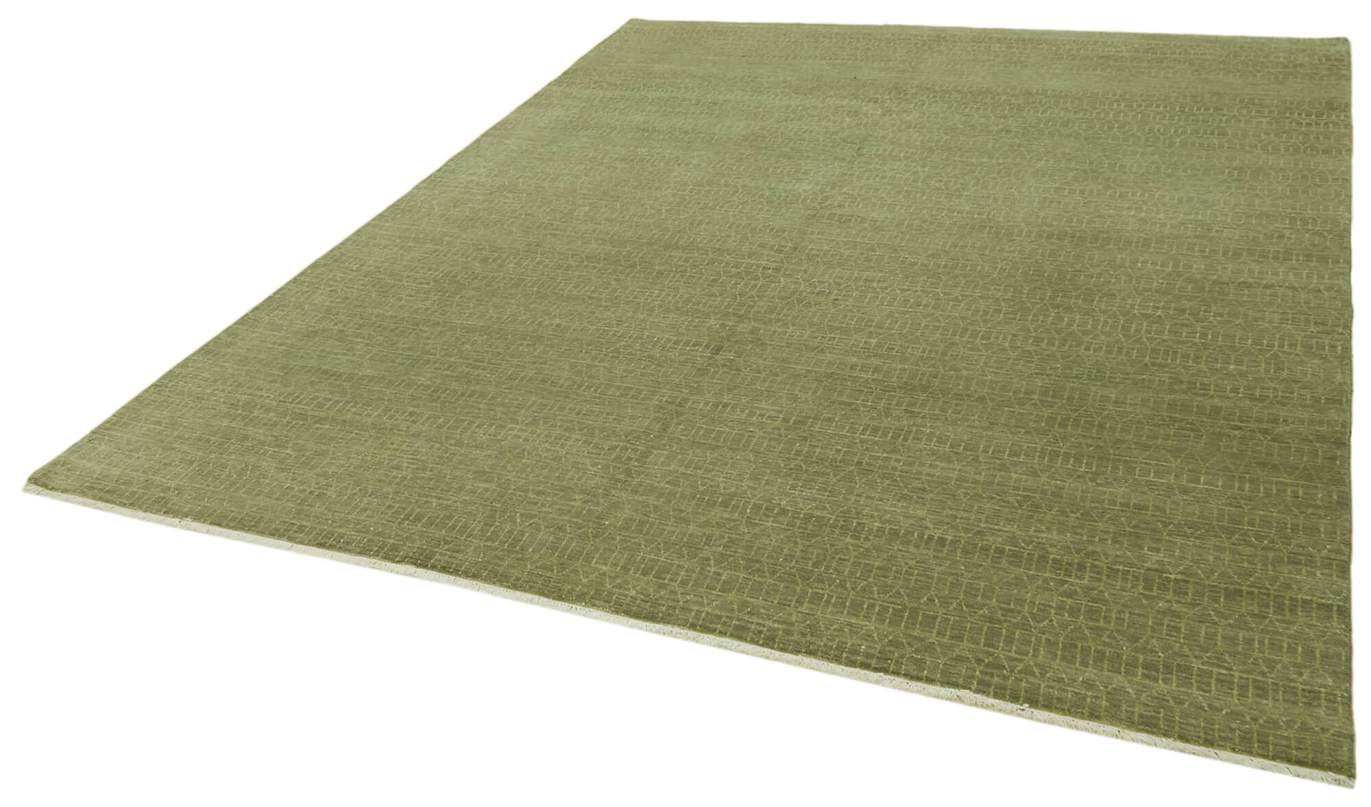 8 x 10 Green Oushak Rug - 5892