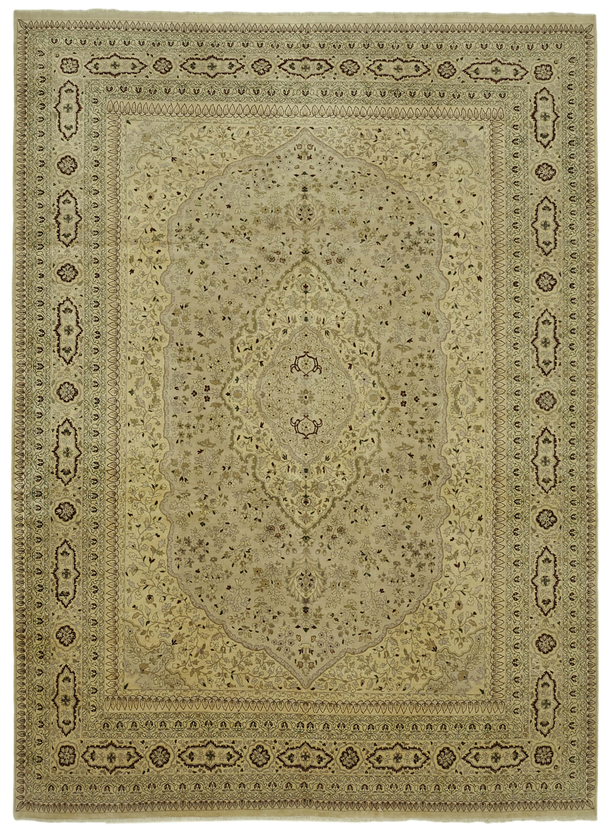 10 x 14 Beige Oushak Rug - 5895