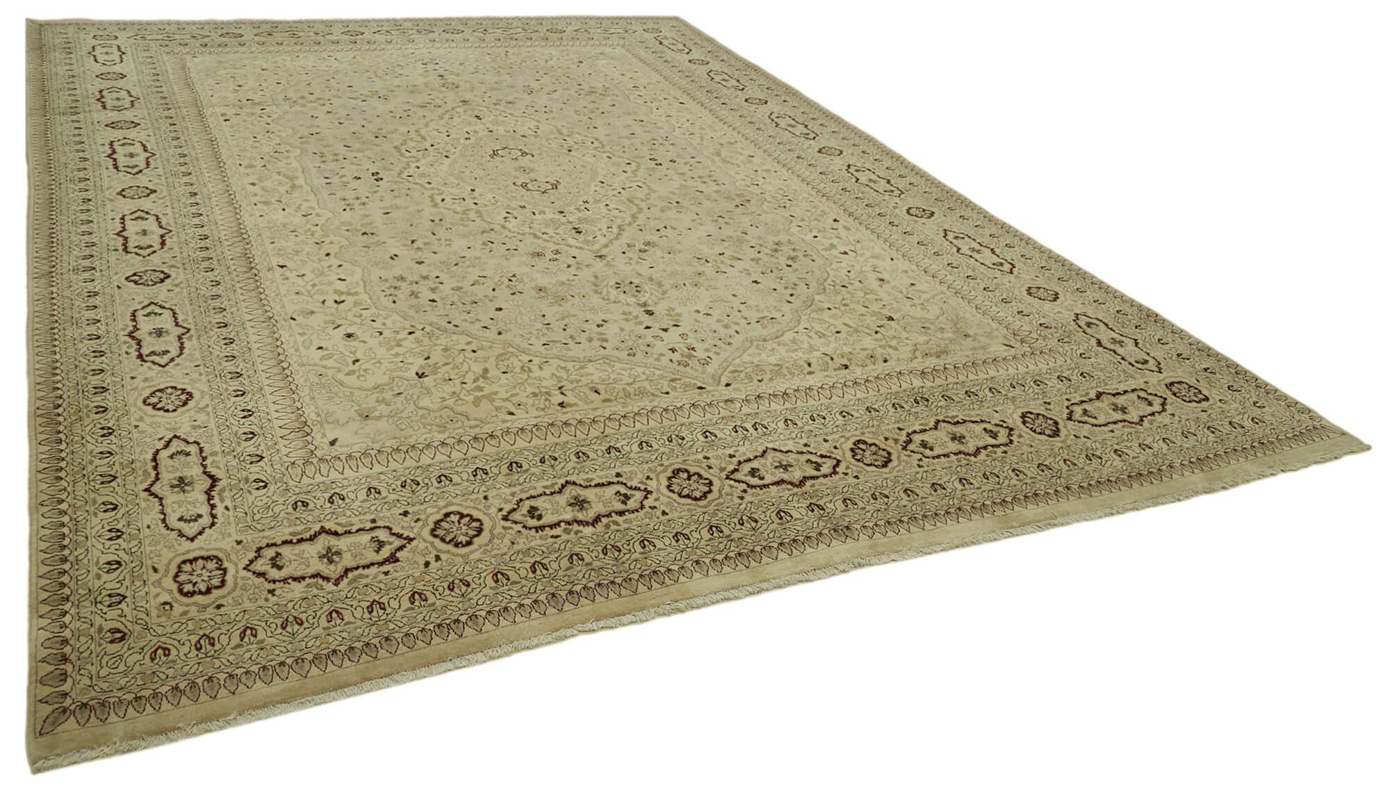 10 x 14 Beige Oushak Rug - 5895