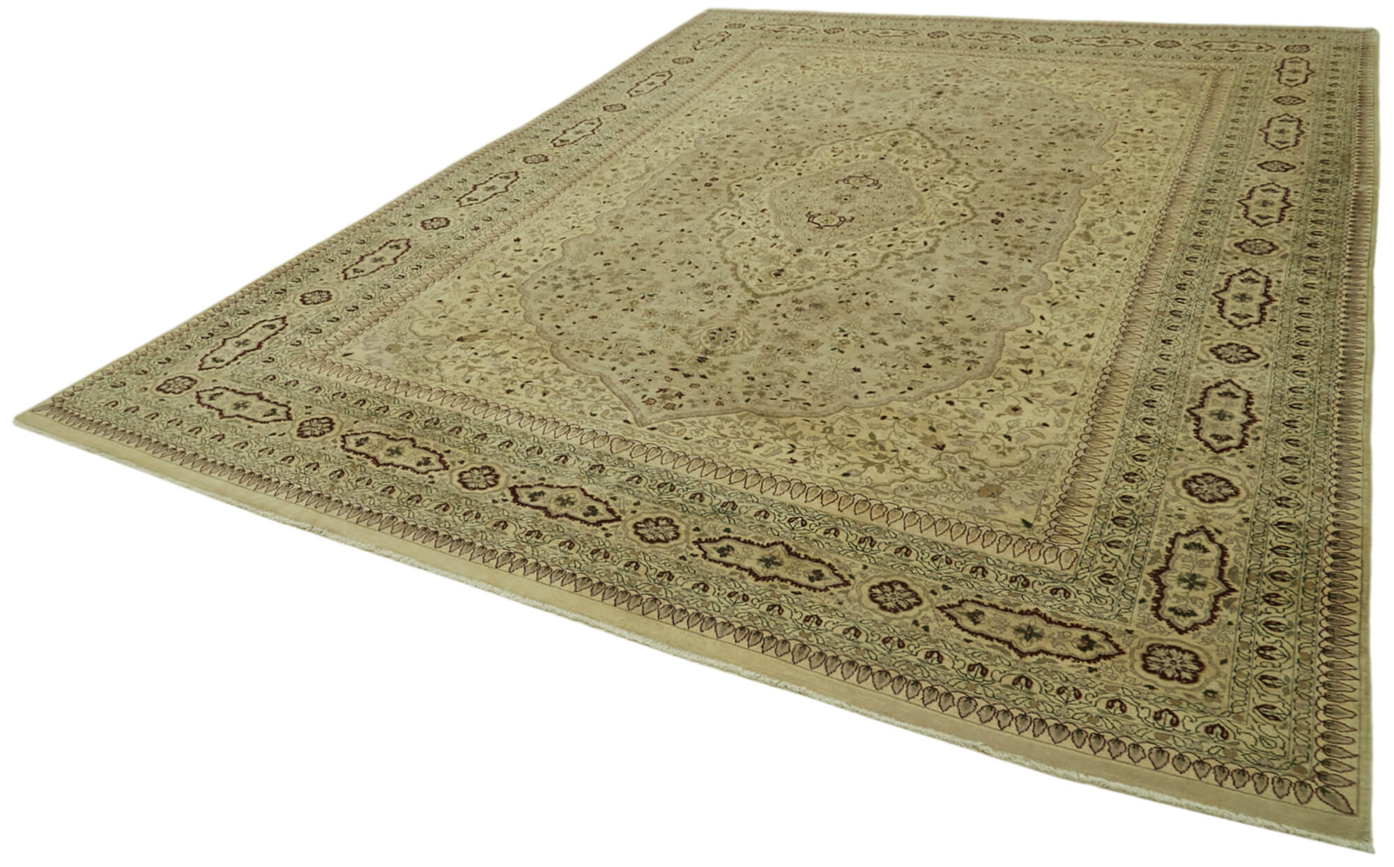 10 x 14 Beige Oushak Rug - 5895