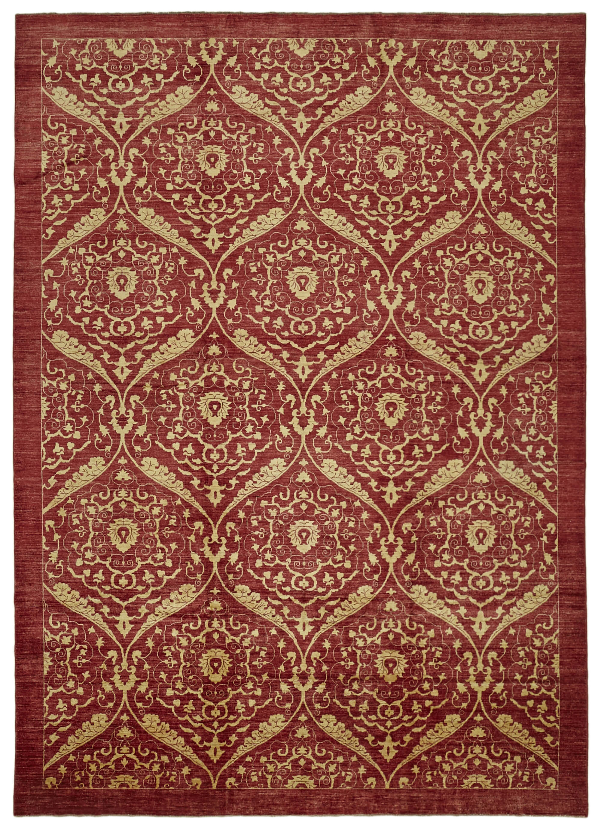 10 x 14 Red Oushak Rug - 5896