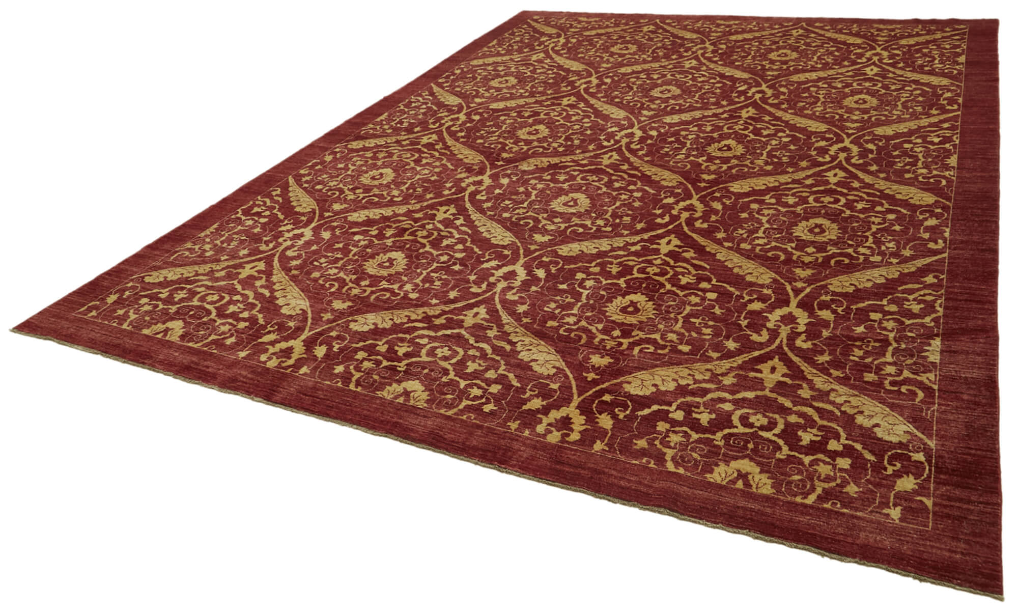 10 x 14 Red Oushak Rug - 5896