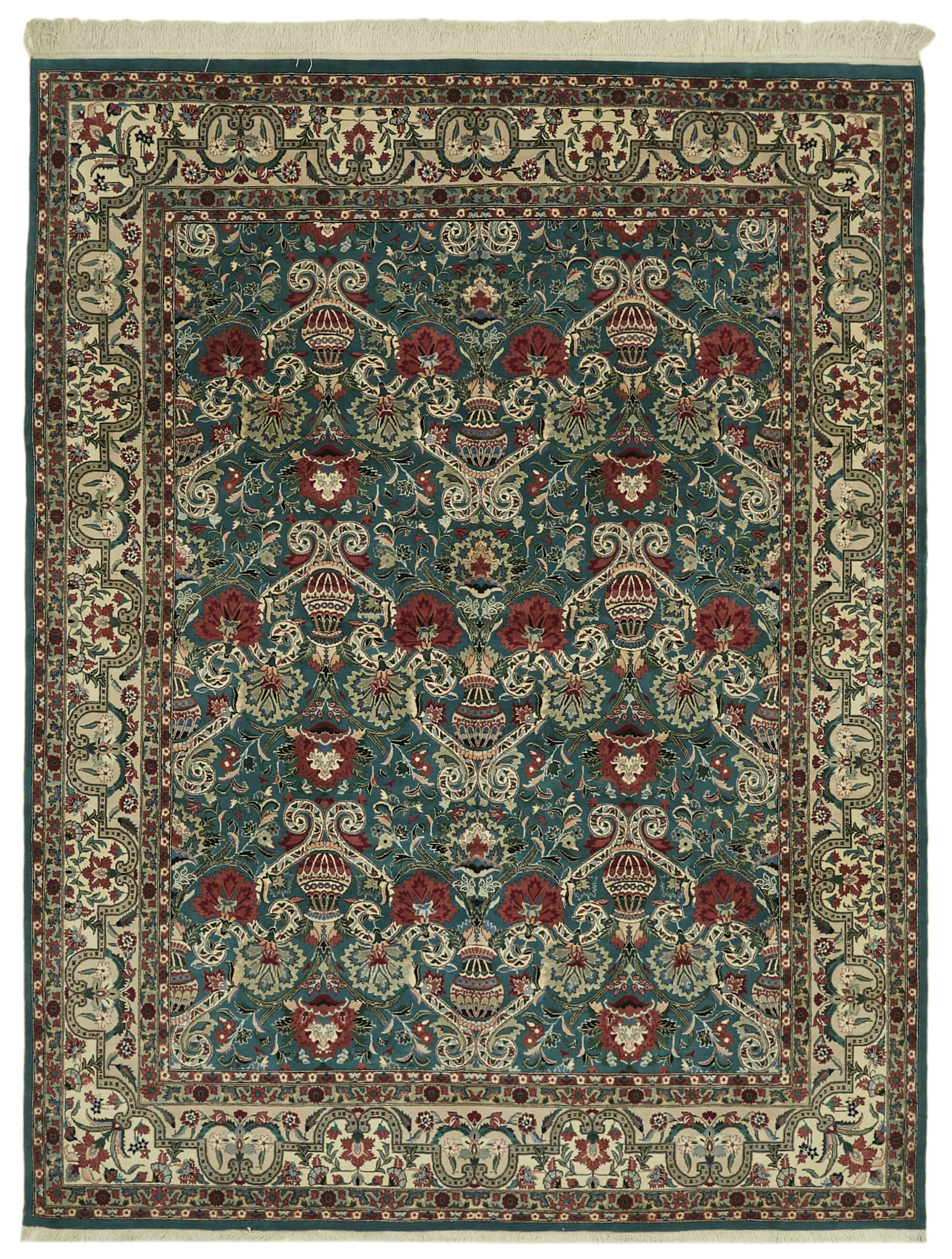 8 x 10 Green Oushak Rug - 5898