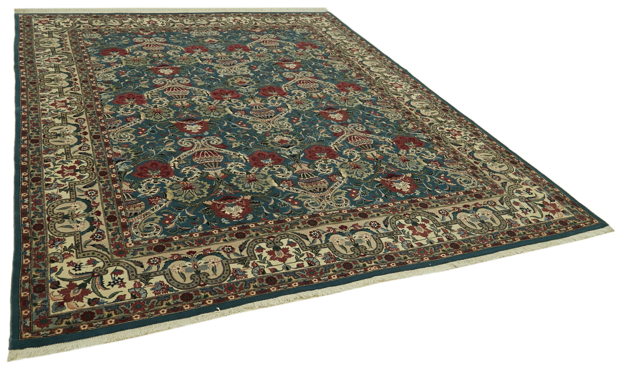 8 x 10 Green Oushak Rug - 5898