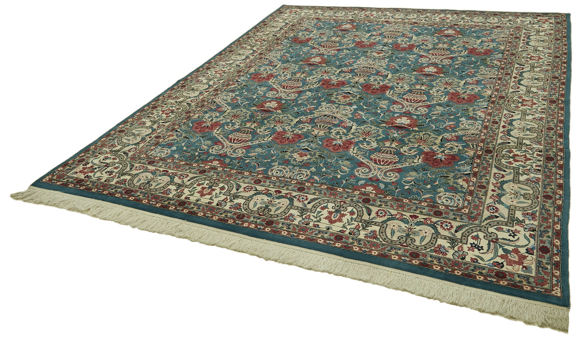 8 x 10 Green Oushak Rug - 5898