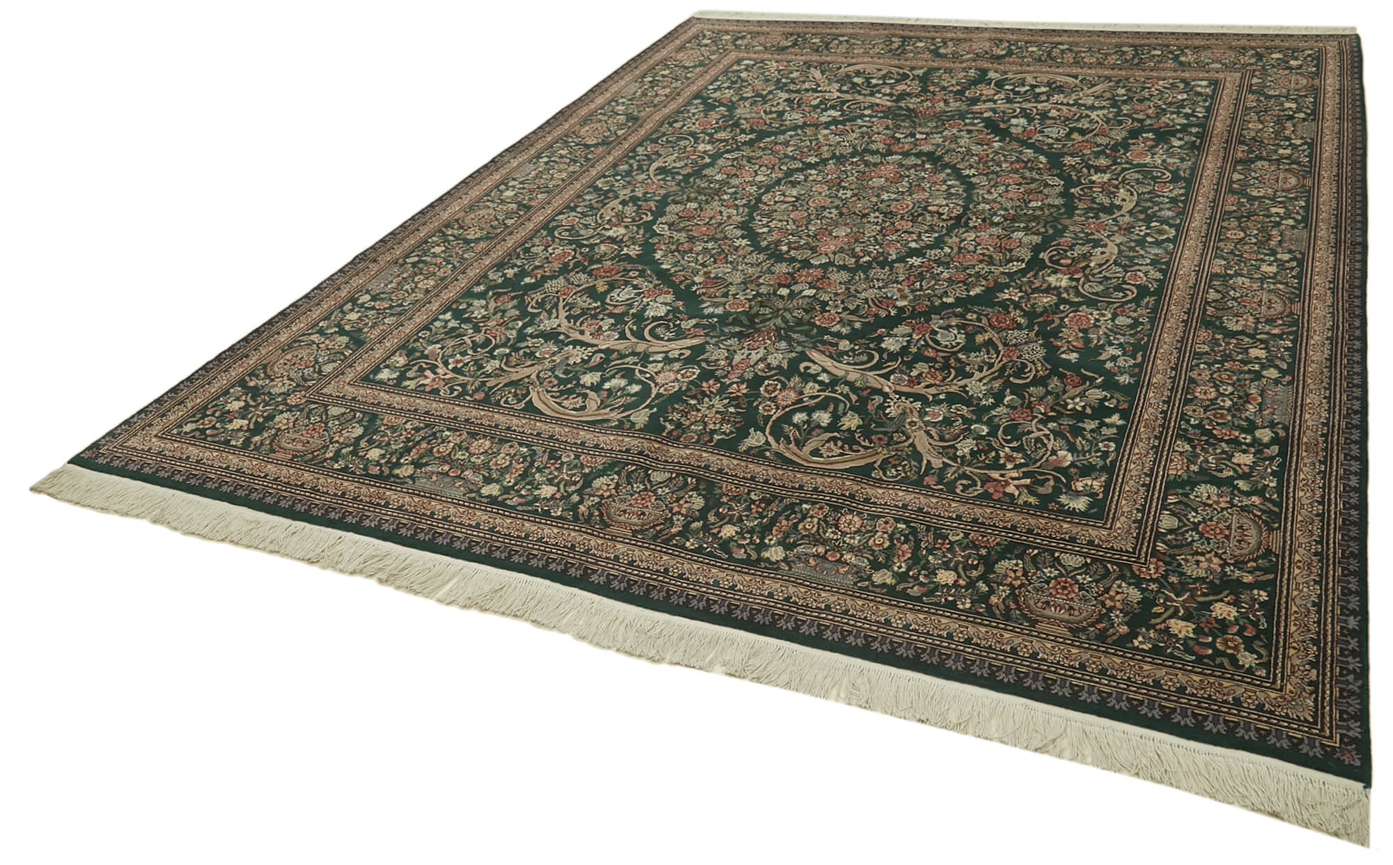 8 x 11 Green Oushak Rug - 5899