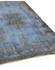 5 x 10 Blue Overdyed Rug - 5909